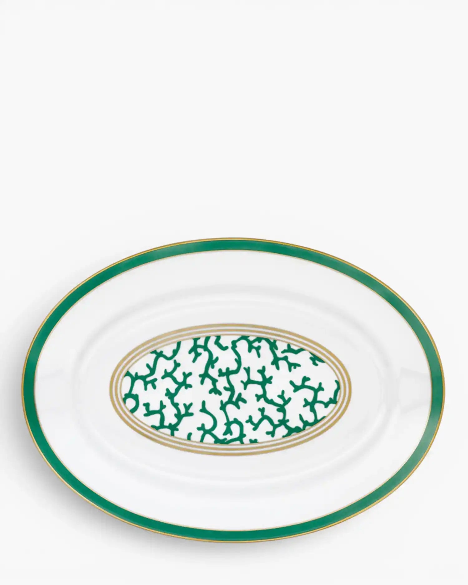 Raynaud Cristobal oval platter in Limoges porcelain Emerald Green Cristobal 41 cm - Buy now on ShopDecor - Discover the best products by RAYNAUD design