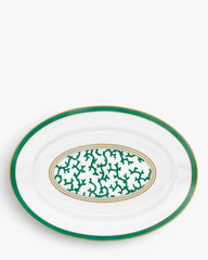 Raynaud Cristobal oval platter in Limoges porcelain Emerald Green Cristobal 41 cm - Buy now on ShopDecor - Discover the best products by RAYNAUD design