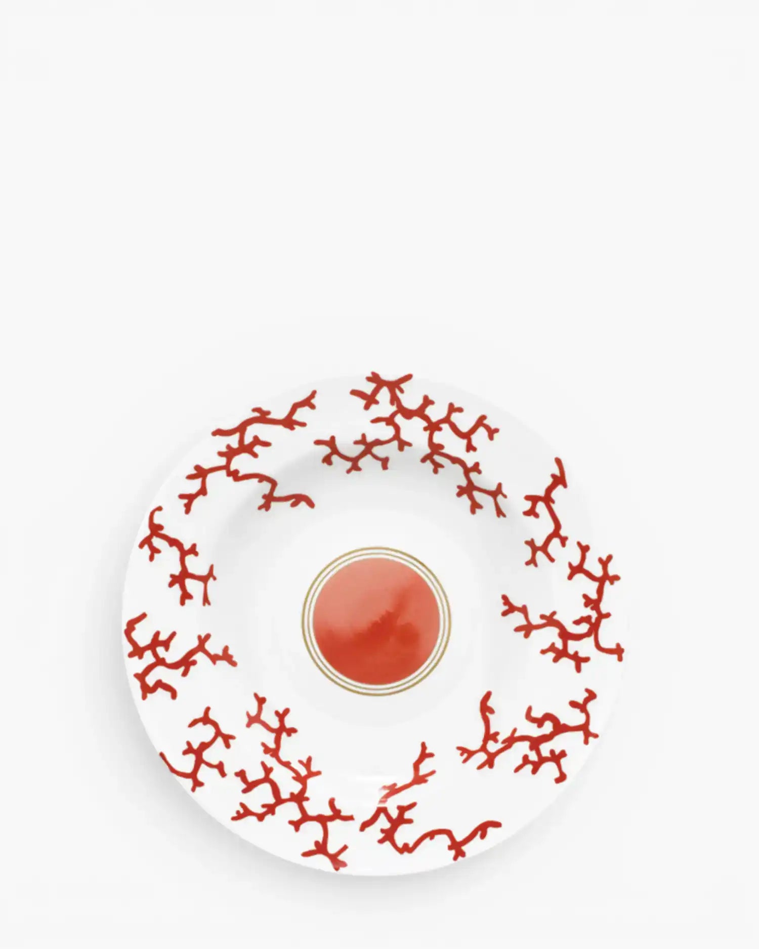 Raynaud Cristobal rim deep plate in Limoges porcelain Red Cristobal ∅ 29 cm - Buy now on ShopDecor - Discover the best products by RAYNAUD design