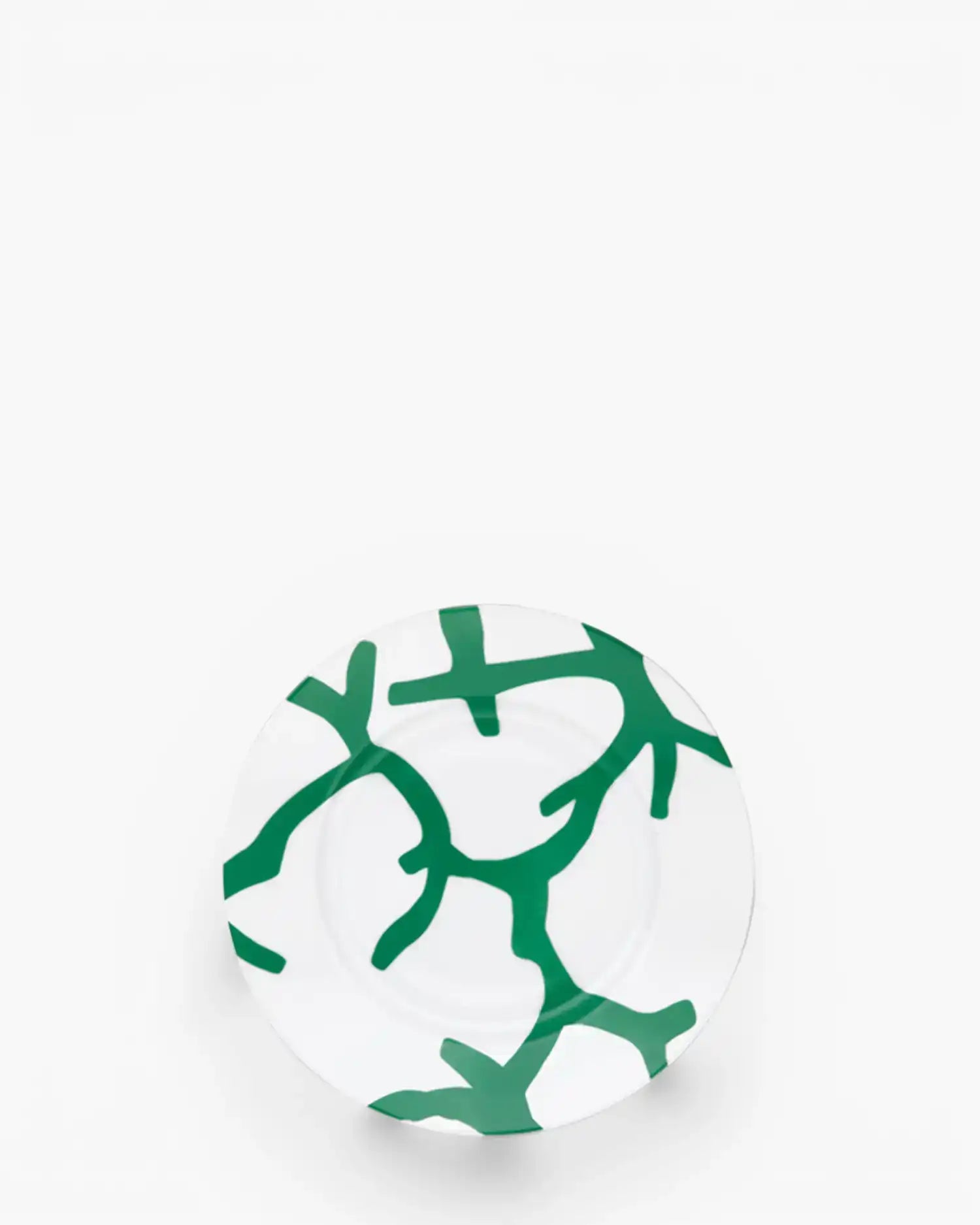 Raynaud Cristobal rim dessert plate in Limoges porcelain with full coral decoration Emerald Green Cristobal ∅ 22 cm - Buy now on ShopDecor - Discover the best products by RAYNAUD design