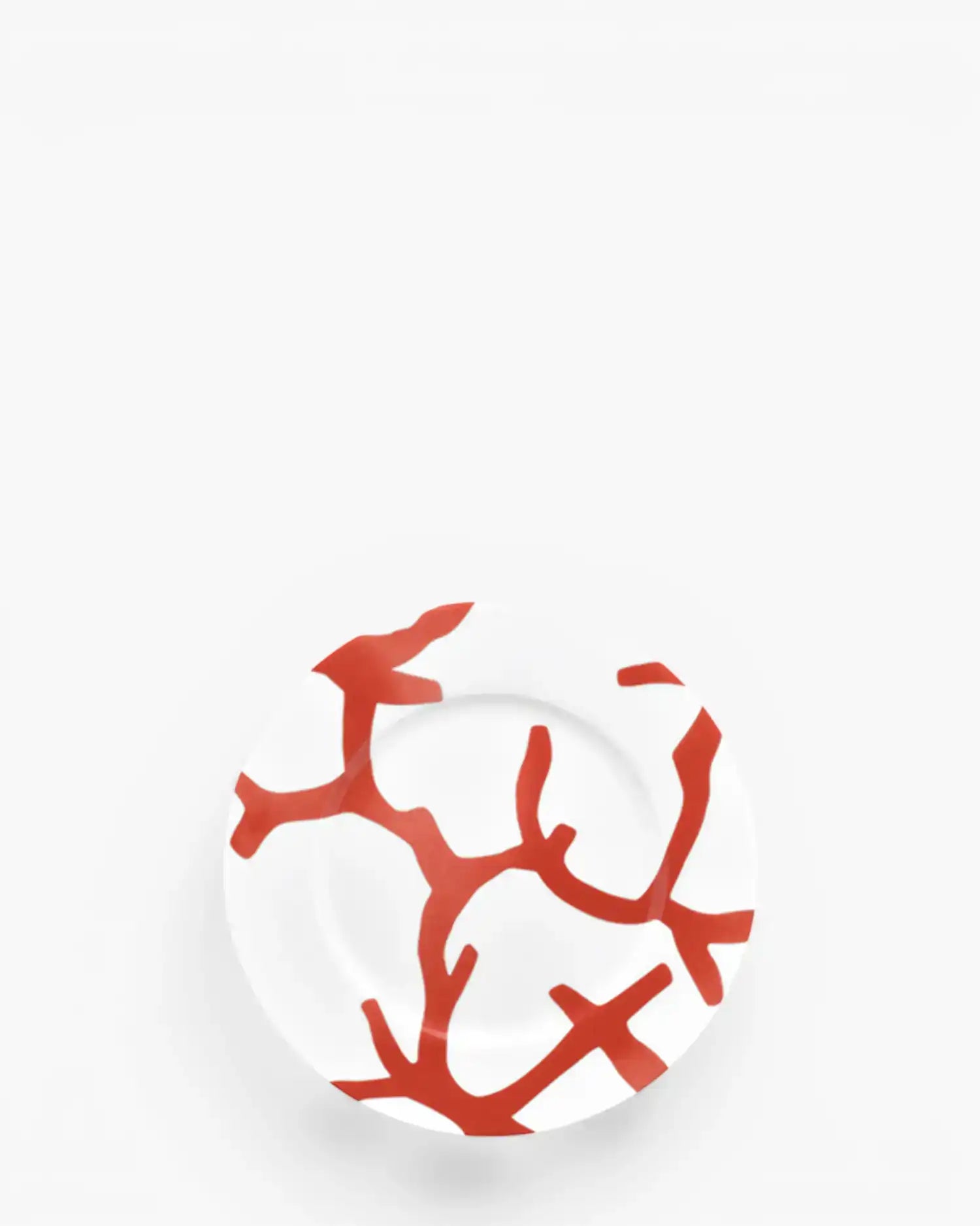 Raynaud Cristobal rim dessert plate in Limoges porcelain with full coral decoration Red Cristobal ∅ 22 cm - Buy now on ShopDecor - Discover the best products by RAYNAUD design