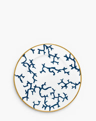 Raynaud Cristobal rim presentation plate in Limoges porcelain with full coral decoration Marine Blue Cristobal ∅ 31 cm - Buy now on ShopDecor - Discover the best products by RAYNAUD design