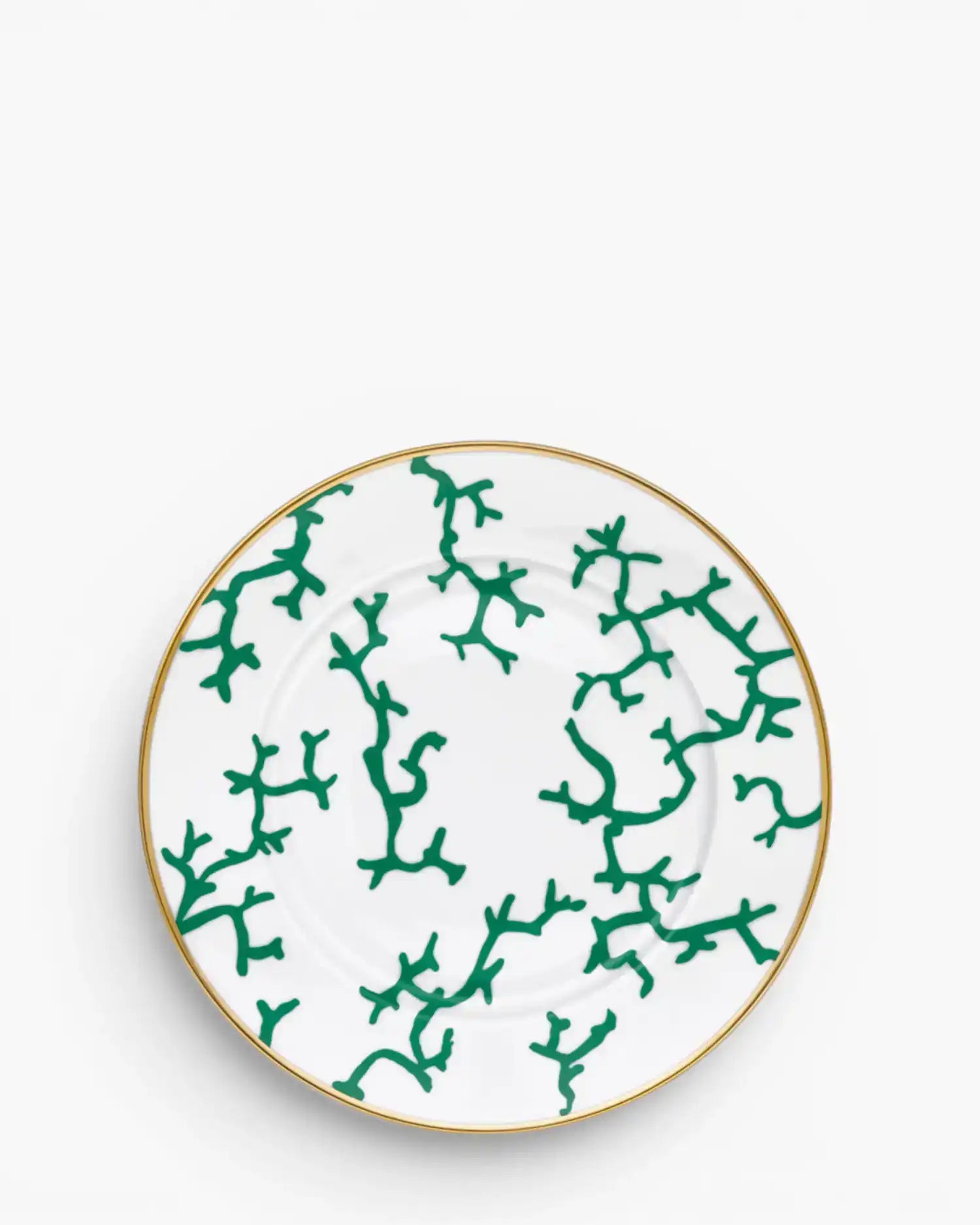 Raynaud Cristobal rim presentation plate in Limoges porcelain with full coral decoration Emerald Green Cristobal ∅ 31 cm - Buy now on ShopDecor - Discover the best products by RAYNAUD design