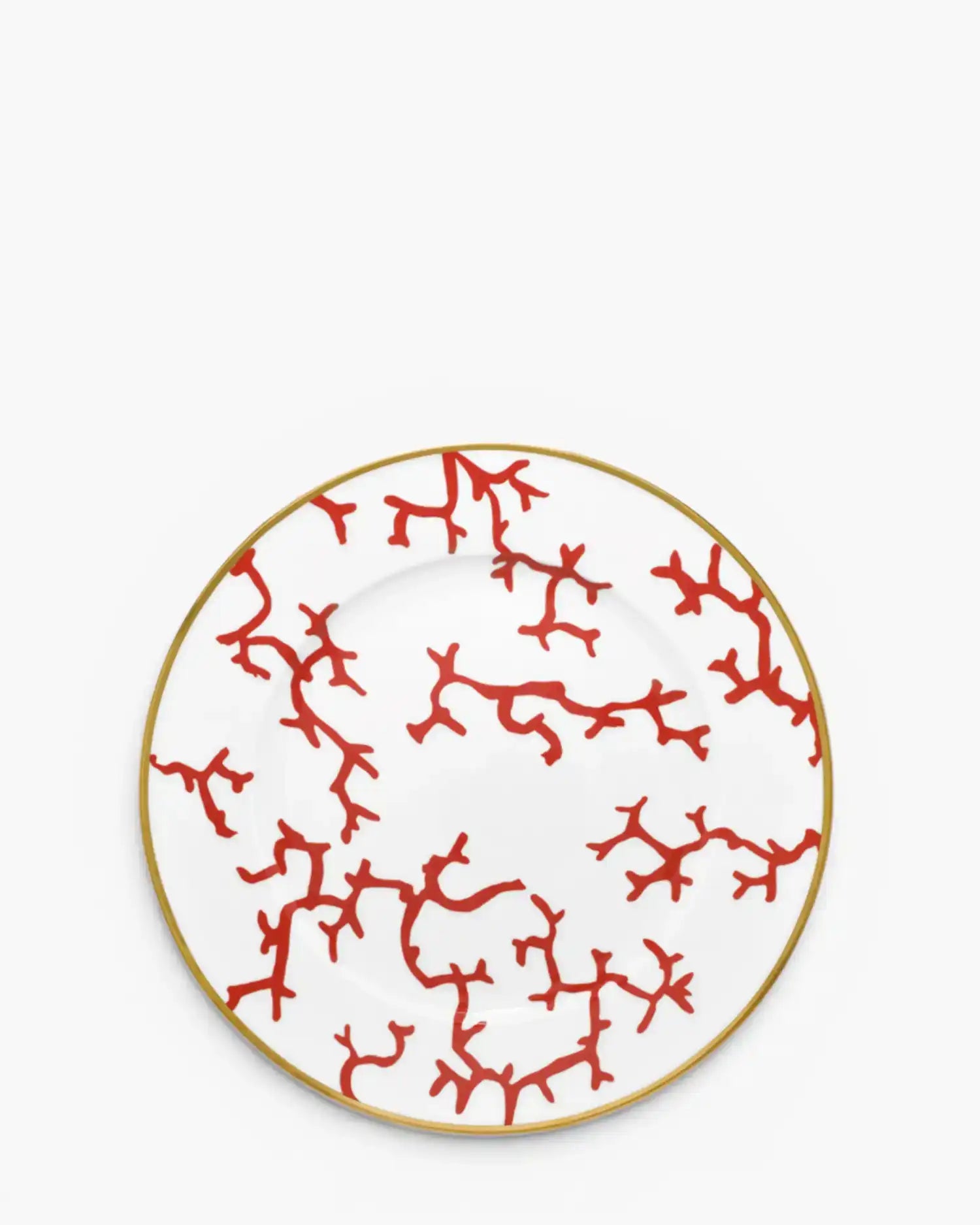 Raynaud Cristobal rim presentation plate in Limoges porcelain with full coral decoration Red Cristobal ∅ 31 cm - Buy now on ShopDecor - Discover the best products by RAYNAUD design
