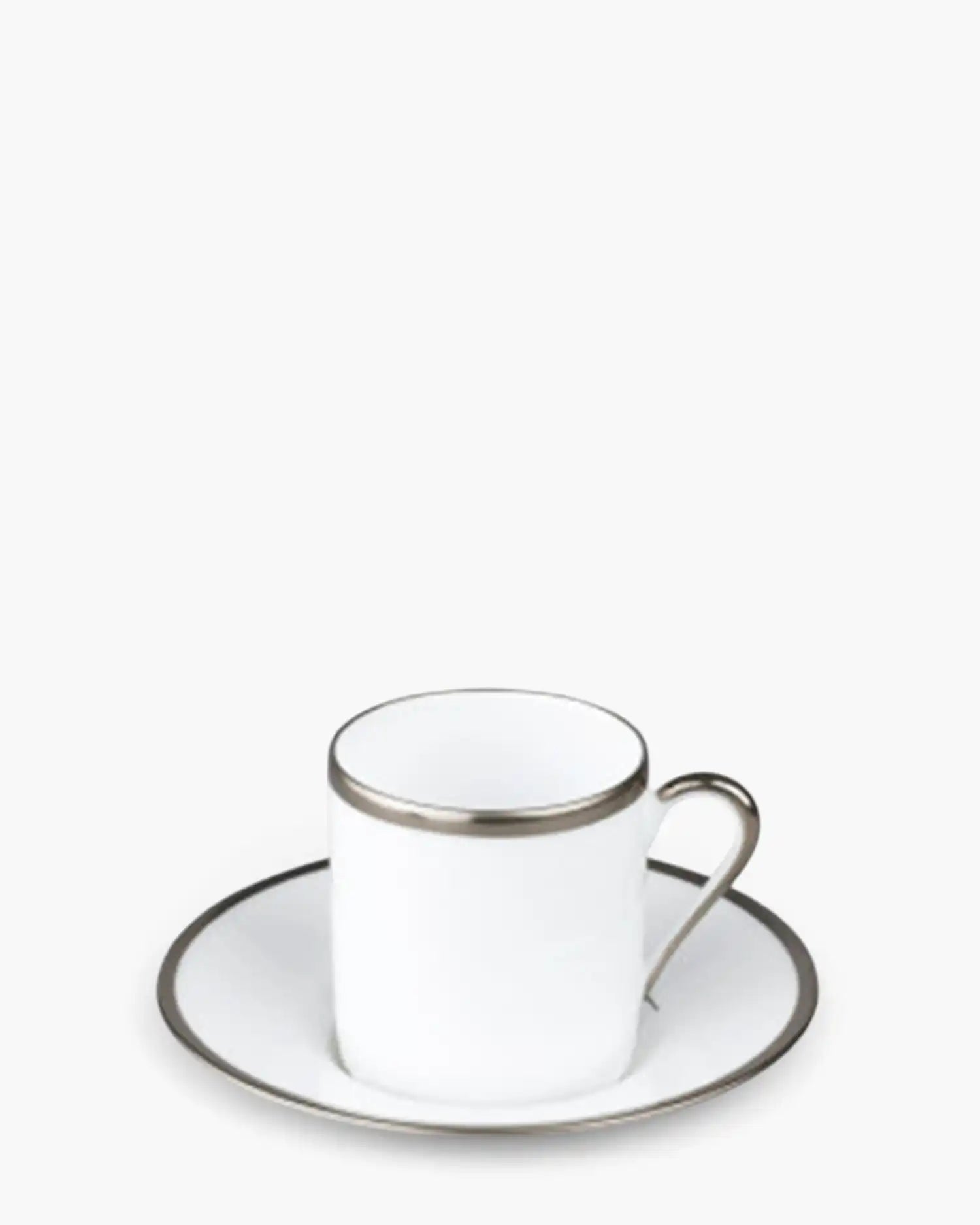 Raynaud Fontainebleau coffee cup with saucer in Limoges porcelain Platinum Coffee - Buy now on ShopDecor - Discover the best products by RAYNAUD design