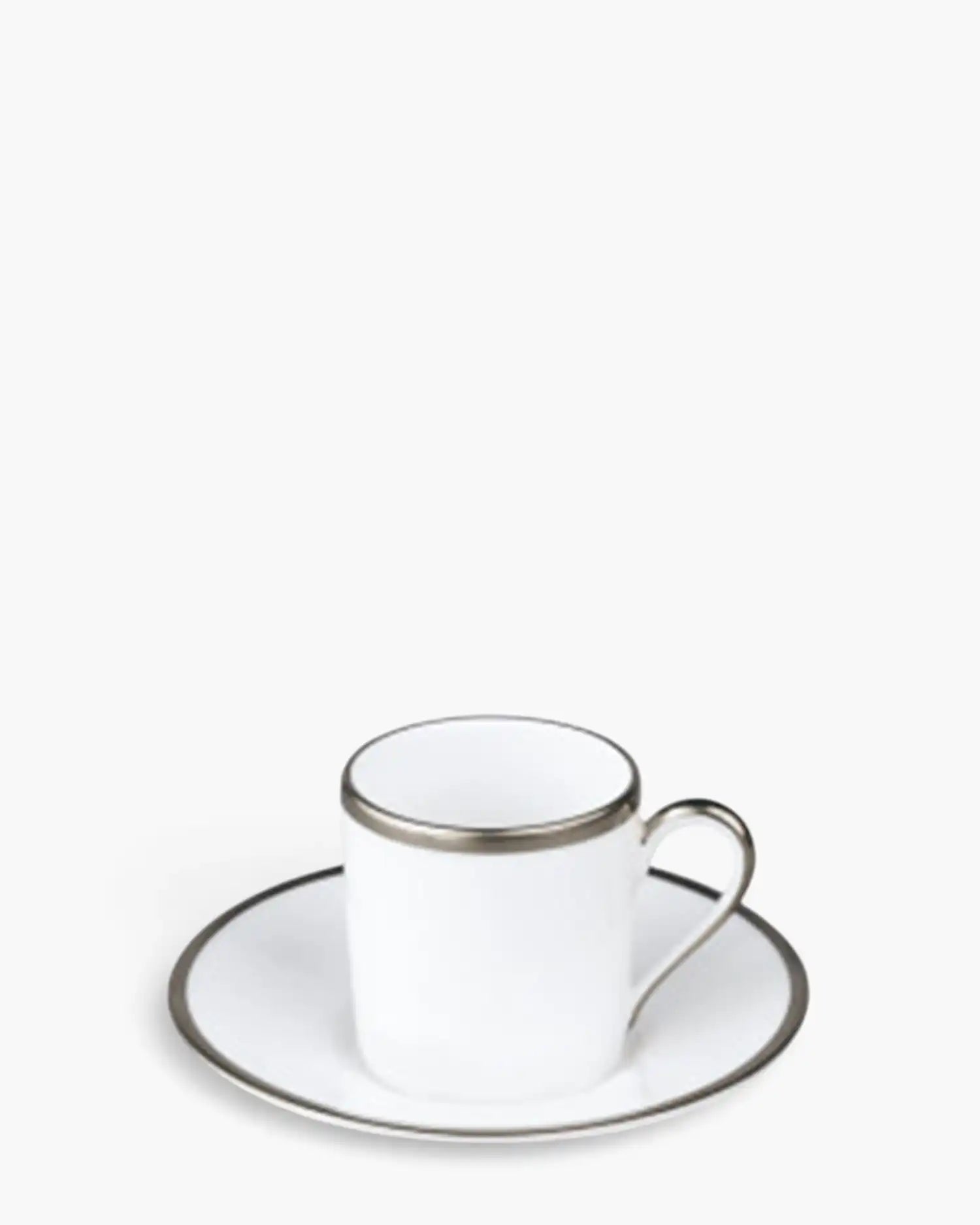 Raynaud Fontainebleau coffee cup with saucer in Limoges porcelain Platinum Moka - Buy now on ShopDecor - Discover the best products by RAYNAUD design