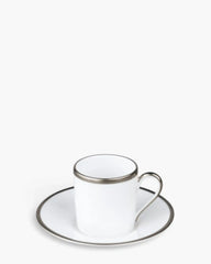 Raynaud Fontainebleau coffee cup with saucer in Limoges porcelain Platinum Moka - Buy now on ShopDecor - Discover the best products by RAYNAUD design