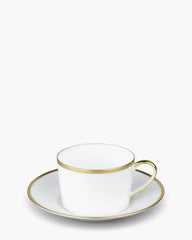 Raynaud Fontainebleau tea cup with saucer in Limoges porcelain Gold 25 cl - Buy now on ShopDecor - Discover the best products by RAYNAUD design