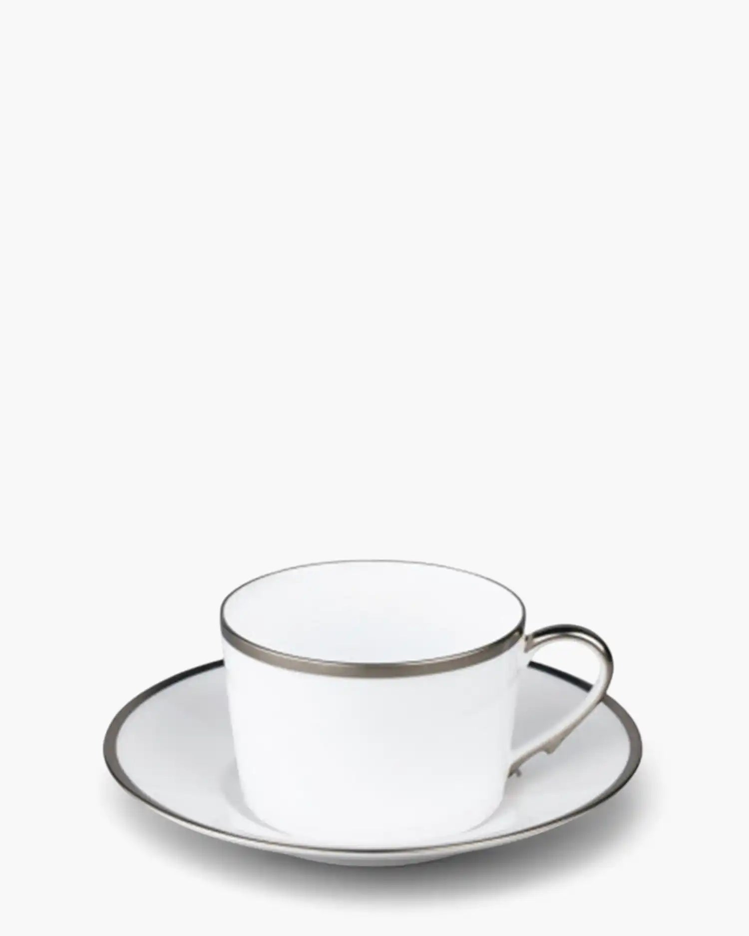 Raynaud Fontainebleau tea cup with saucer in Limoges porcelain Platinum 25 cl - Buy now on ShopDecor - Discover the best products by RAYNAUD design