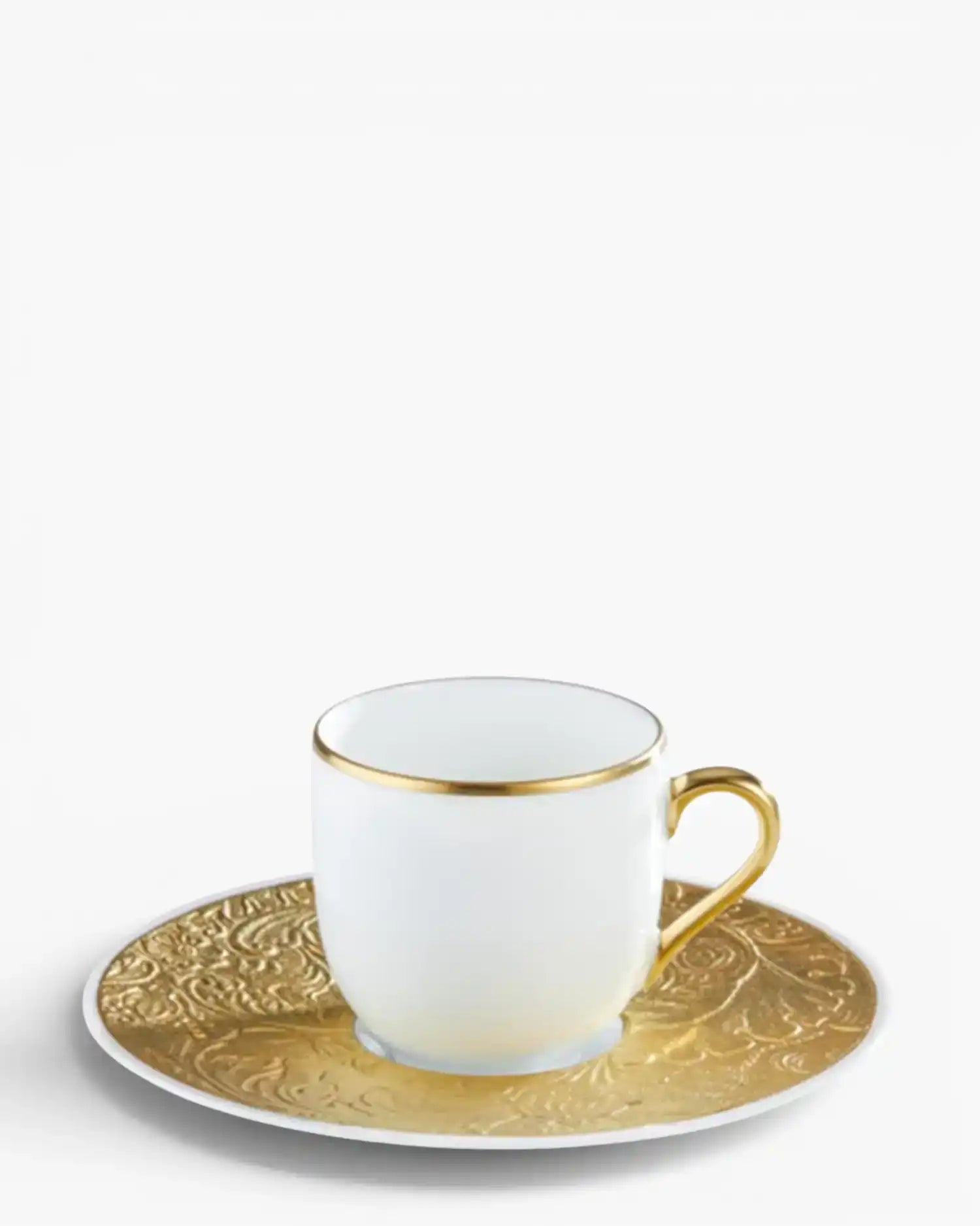 Raynaud Italian Renaissance coffee cup with saucer in Limoges porcelain Gold Coffee - Buy now on ShopDecor - Discover the best products by RAYNAUD design