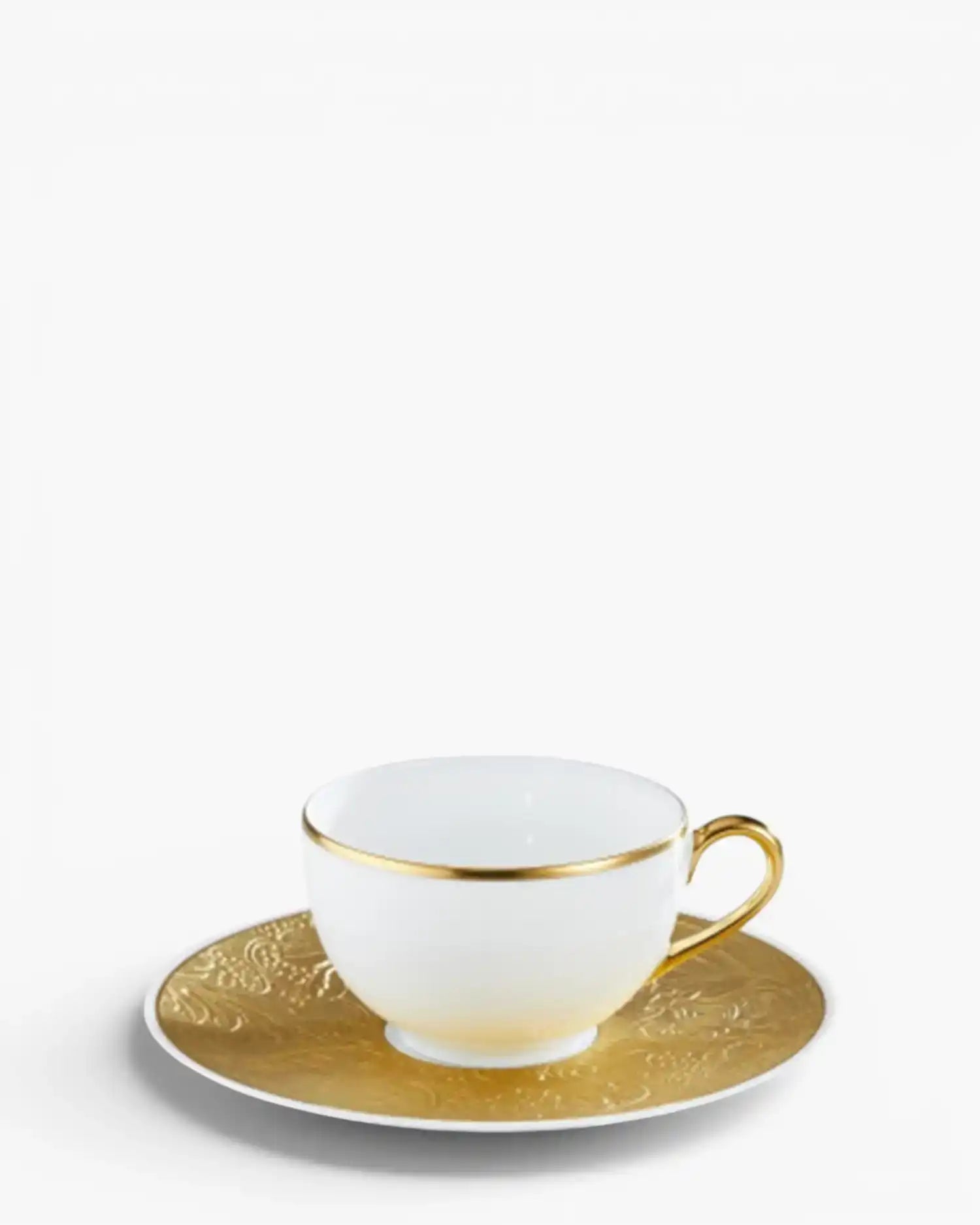 Raynaud Italian Renaissance coffee cup with saucer in Limoges porcelain Gold Moka - Buy now on ShopDecor - Discover the best products by RAYNAUD design