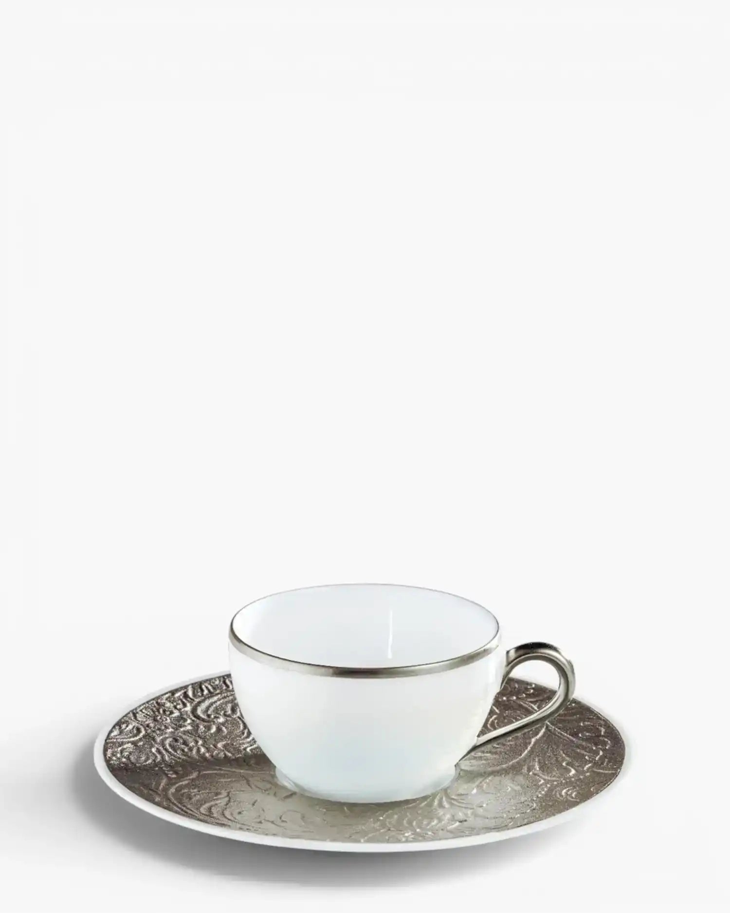 Raynaud Italian Renaissance coffee cup with saucer in Limoges porcelain Platinum Moka - Buy now on ShopDecor - Discover the best products by RAYNAUD design