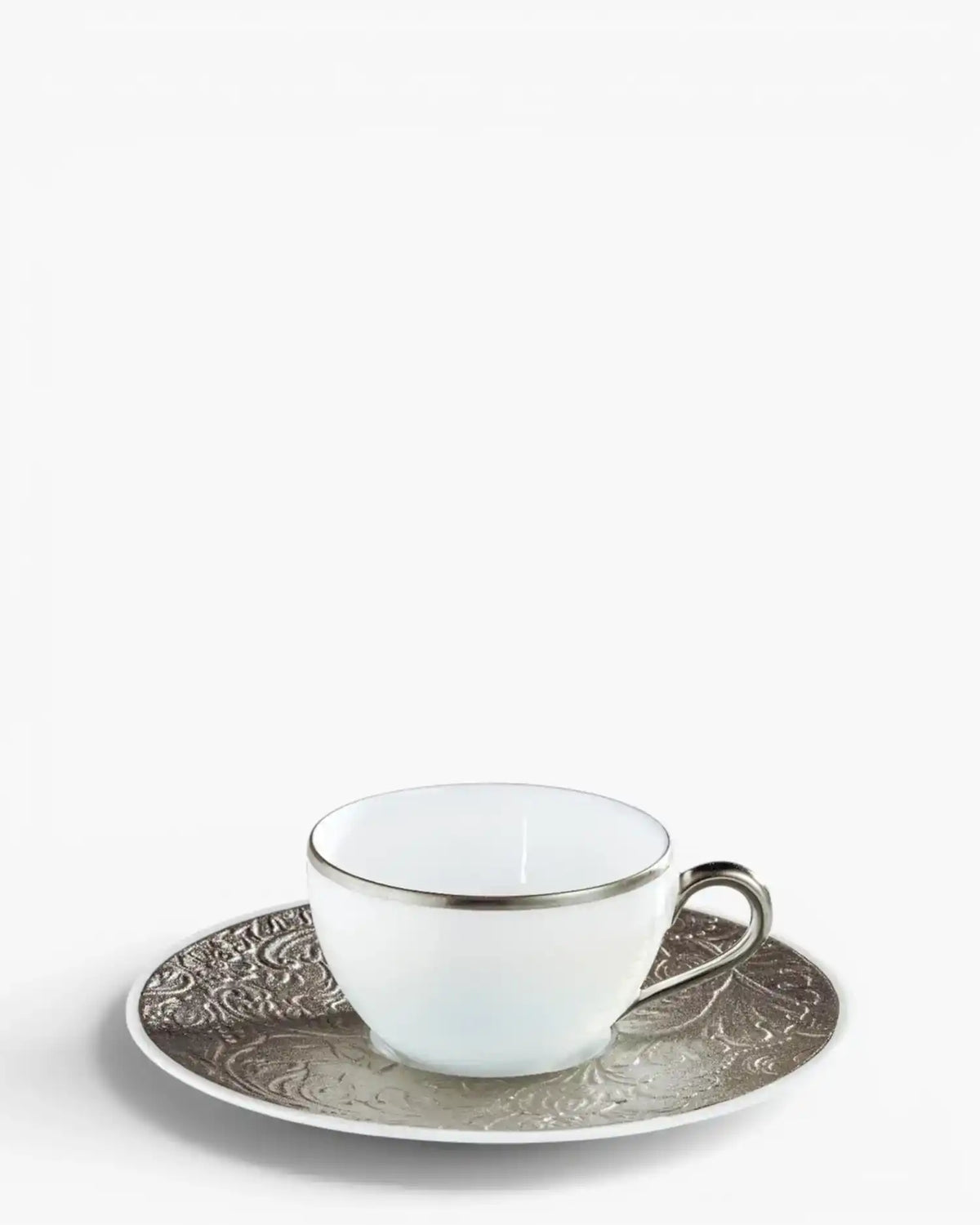 Raynaud Italian Renaissance coffee cup with saucer in Limoges porcelain Platinum Moka - Buy now on ShopDecor - Discover the best products by RAYNAUD design