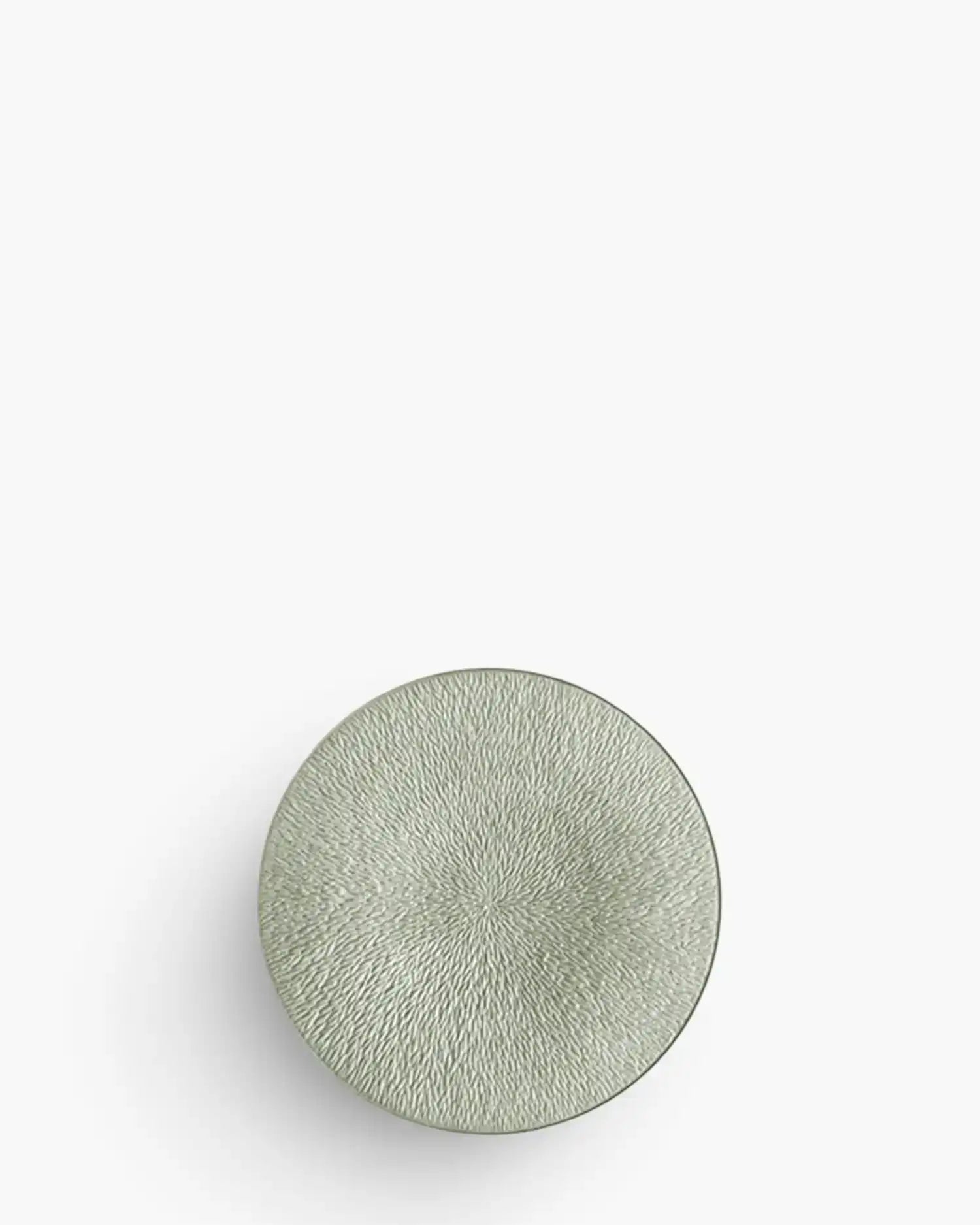 Raynaud Minéral fully engraved coupe dinner plate in Limoges porcelain with coloured decoration Iridescent celadon ∅ 16 cm - Buy now on ShopDecor - Discover the best products by RAYNAUD design