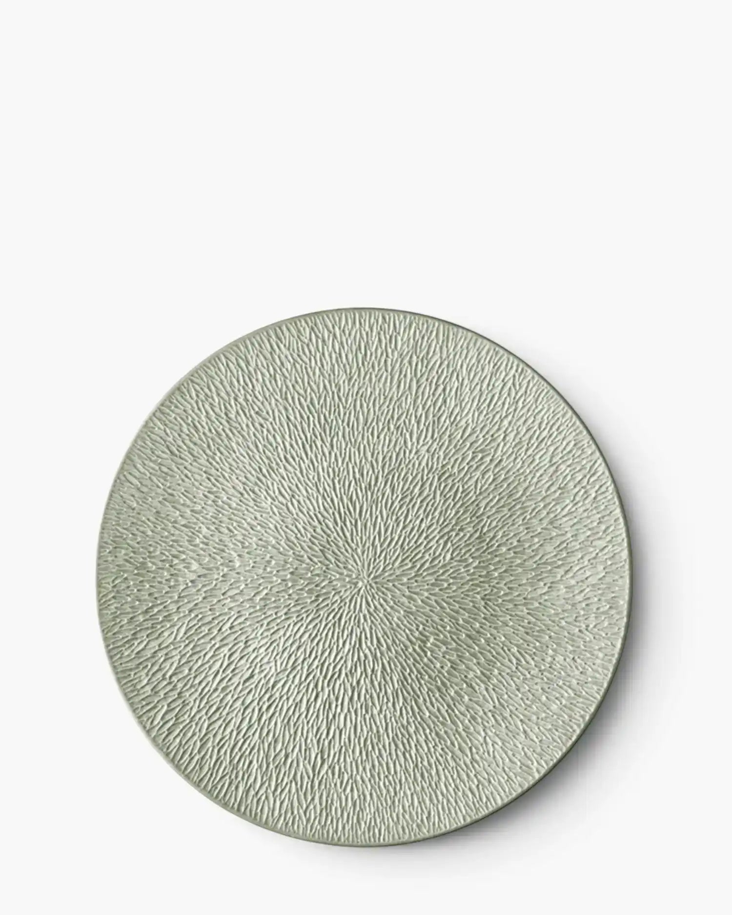 Raynaud Minéral fully engraved coupe dinner plate in Limoges porcelain with coloured decoration Iridescent celadon ∅ 32 cm - Buy now on ShopDecor - Discover the best products by RAYNAUD design