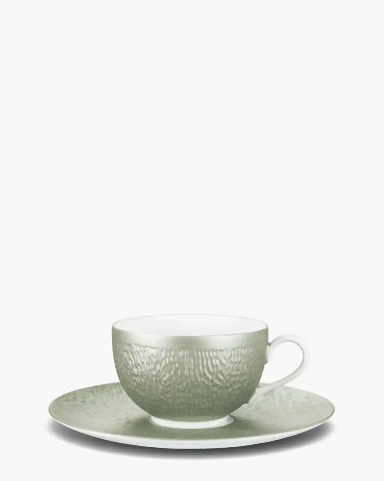 Raynaud Minéral tea cup with saucer in Limoges porcelain with coloured decoration Iridescent celadon 25 cl - Buy now on ShopDecor - Discover the best products by RAYNAUD design
