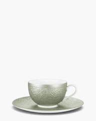Raynaud Minéral tea cup with saucer in Limoges porcelain with coloured decoration Iridescent celadon 25 cl - Buy now on ShopDecor - Discover the best products by RAYNAUD design