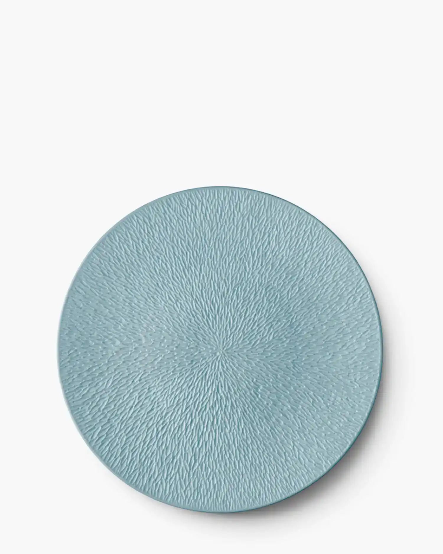 Raynaud Minéral fully engraved coupe dinner plate in Limoges porcelain with coloured decoration Ciel iridescent sky blue ∅ 32 cm - Buy now on ShopDecor - Discover the best products by RAYNAUD design