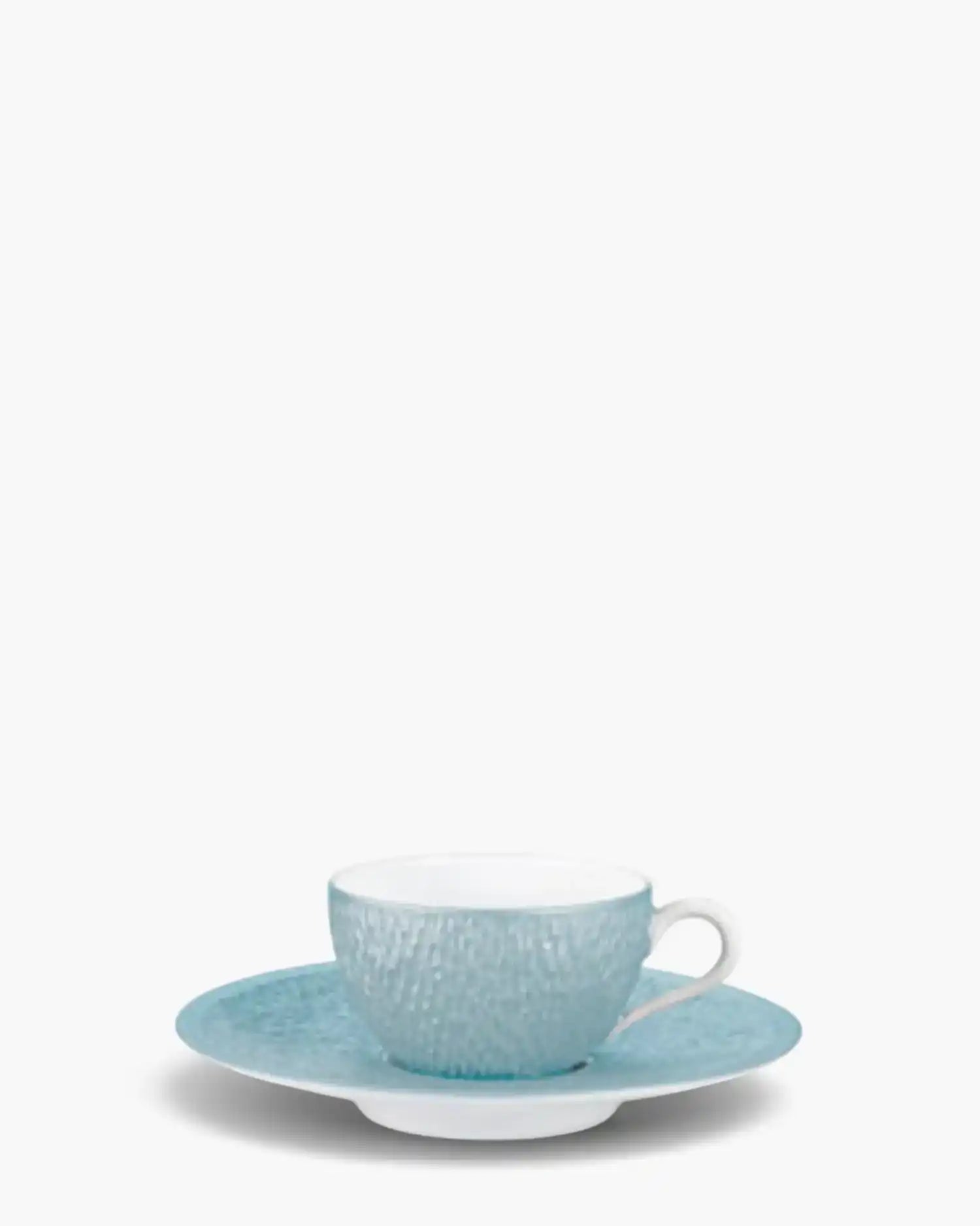 Raynaud Minéral coffee cup with saucer in Limoges porcelain with coloured decoration Ciel iridescent sky blue Moka - Buy now on ShopDecor - Discover the best products by RAYNAUD design