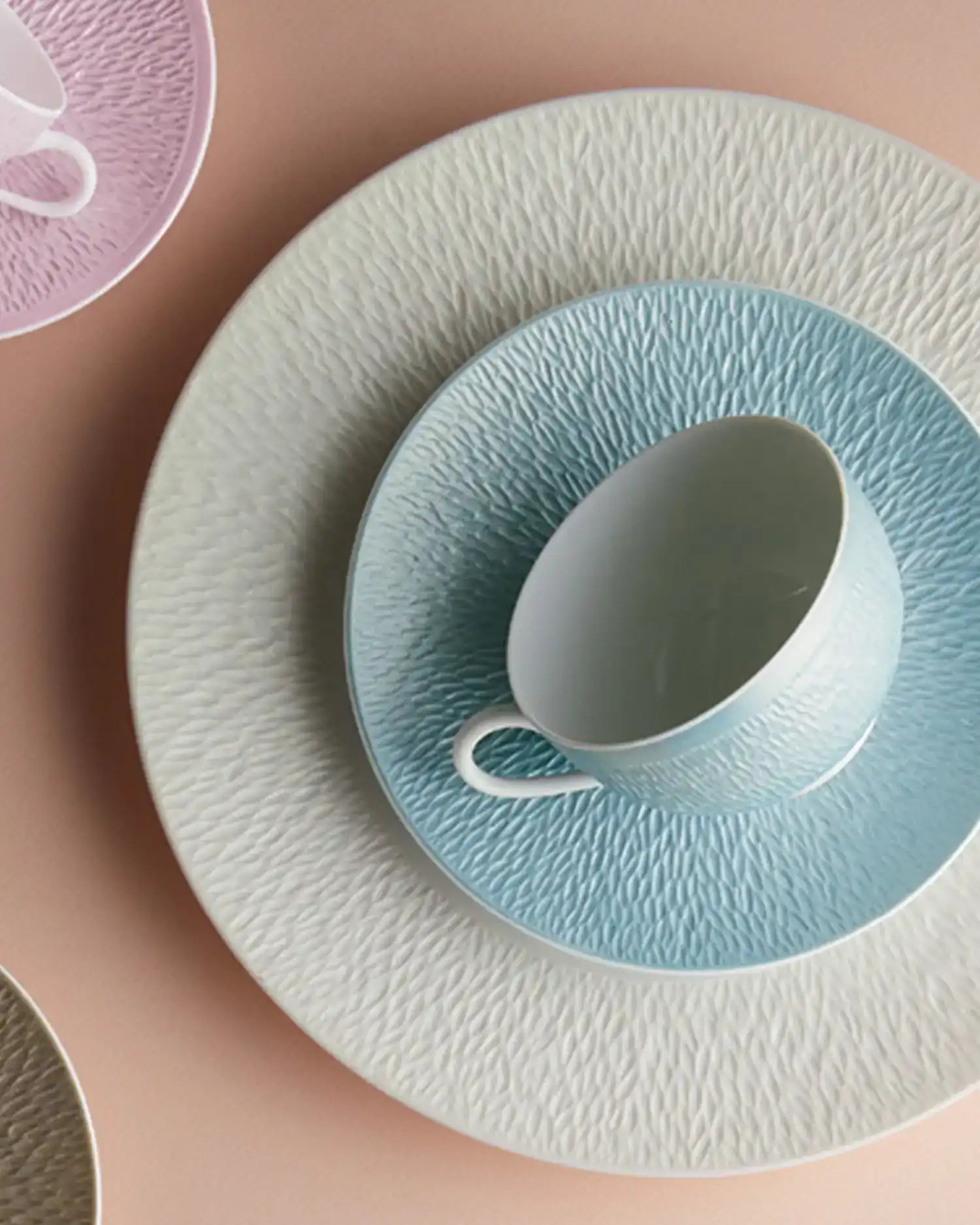 Raynaud Minéral tea cup with saucer in Limoges porcelain with coloured decoration - Buy now on ShopDecor - Discover the best products by RAYNAUD design