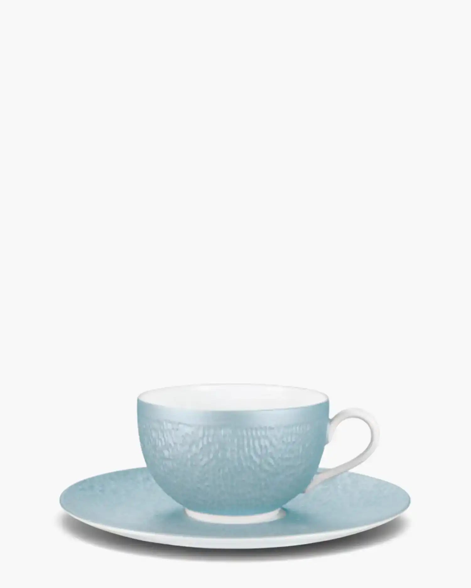 Raynaud Minéral tea cup with saucer in Limoges porcelain with coloured decoration Ciel iridescent sky blue 25 cl - Buy now on ShopDecor - Discover the best products by RAYNAUD design
