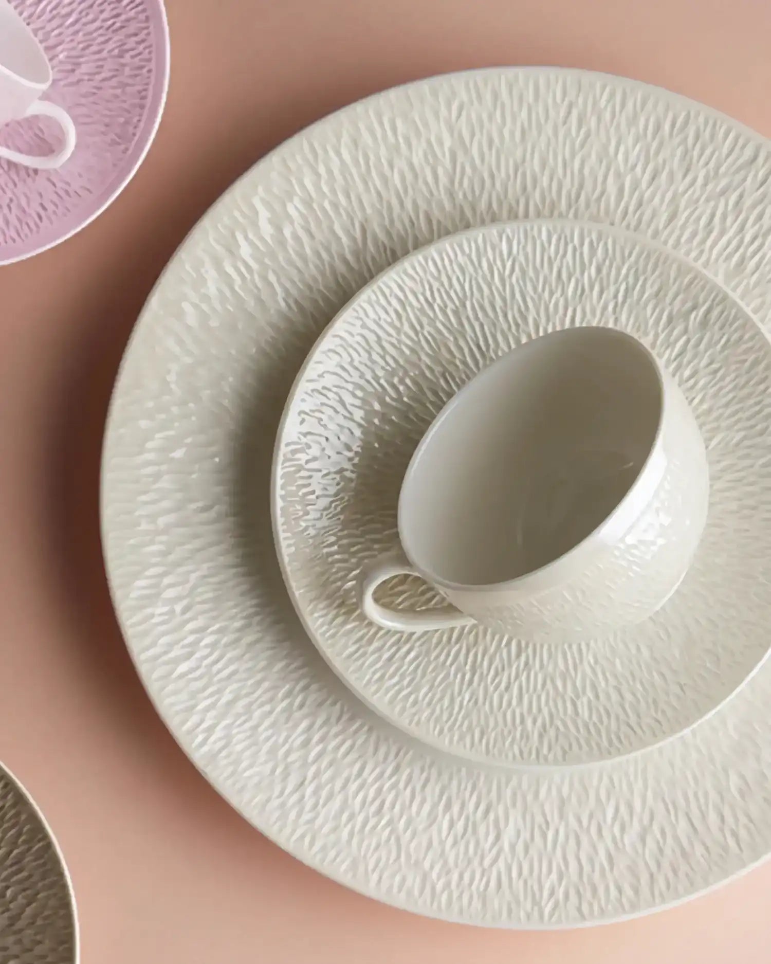Raynaud Minéral tea cup with saucer in Limoges porcelain with coloured decoration - Buy now on ShopDecor - Discover the best products by RAYNAUD design