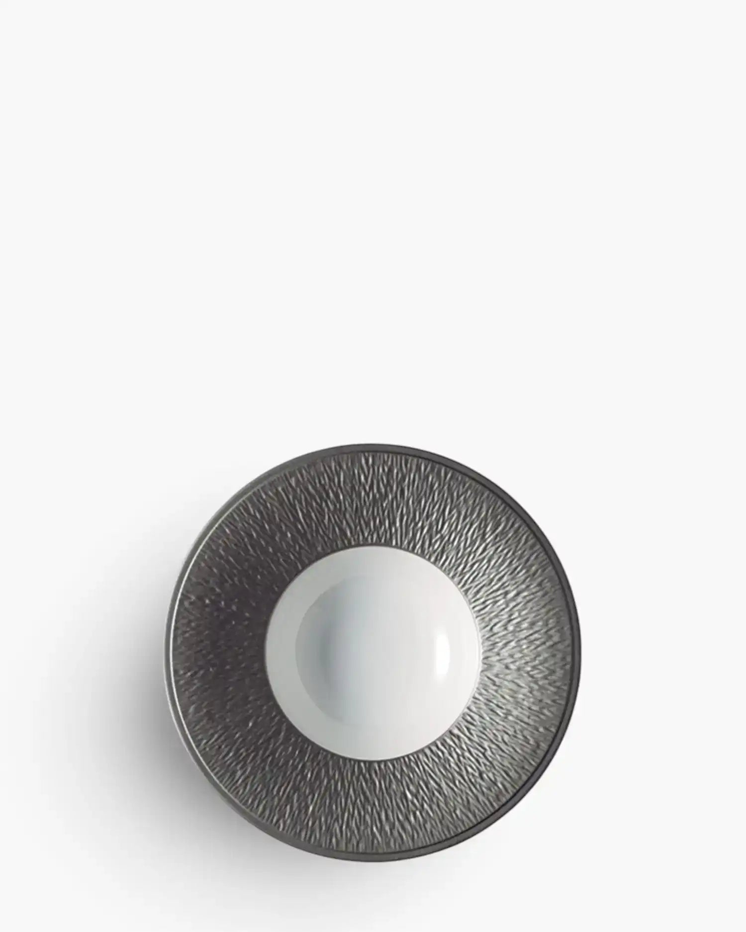 Raynaud Minéral deep plate in Limoges porcelain with coloured decoration Étain iridescent pewter ∅ 22 cm - Buy now on ShopDecor - Discover the best products by RAYNAUD design