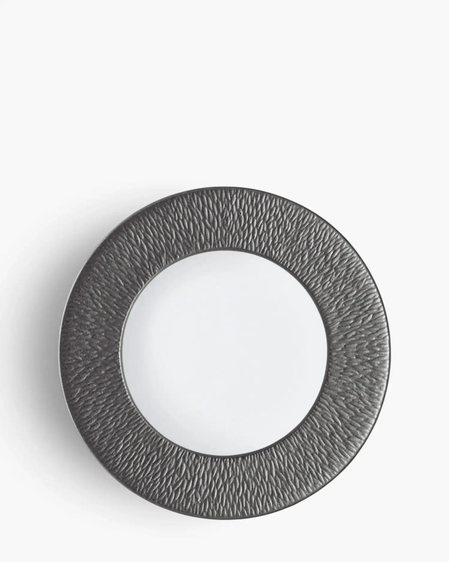 Raynaud Minéral coupe dinner plate in Limoges porcelain with coloured decoration Étain iridescent pewter ∅ 32 cm - Buy now on ShopDecor - Discover the best products by RAYNAUD design