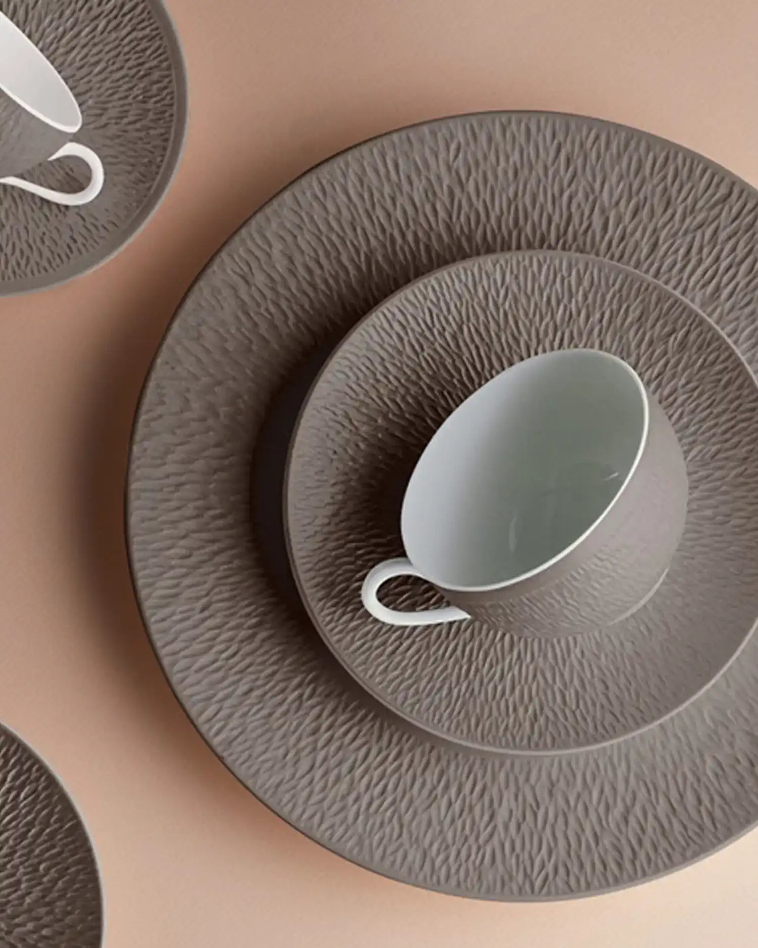 Raynaud Minéral tea cup with saucer in Limoges porcelain with coloured decoration - Buy now on ShopDecor - Discover the best products by RAYNAUD design