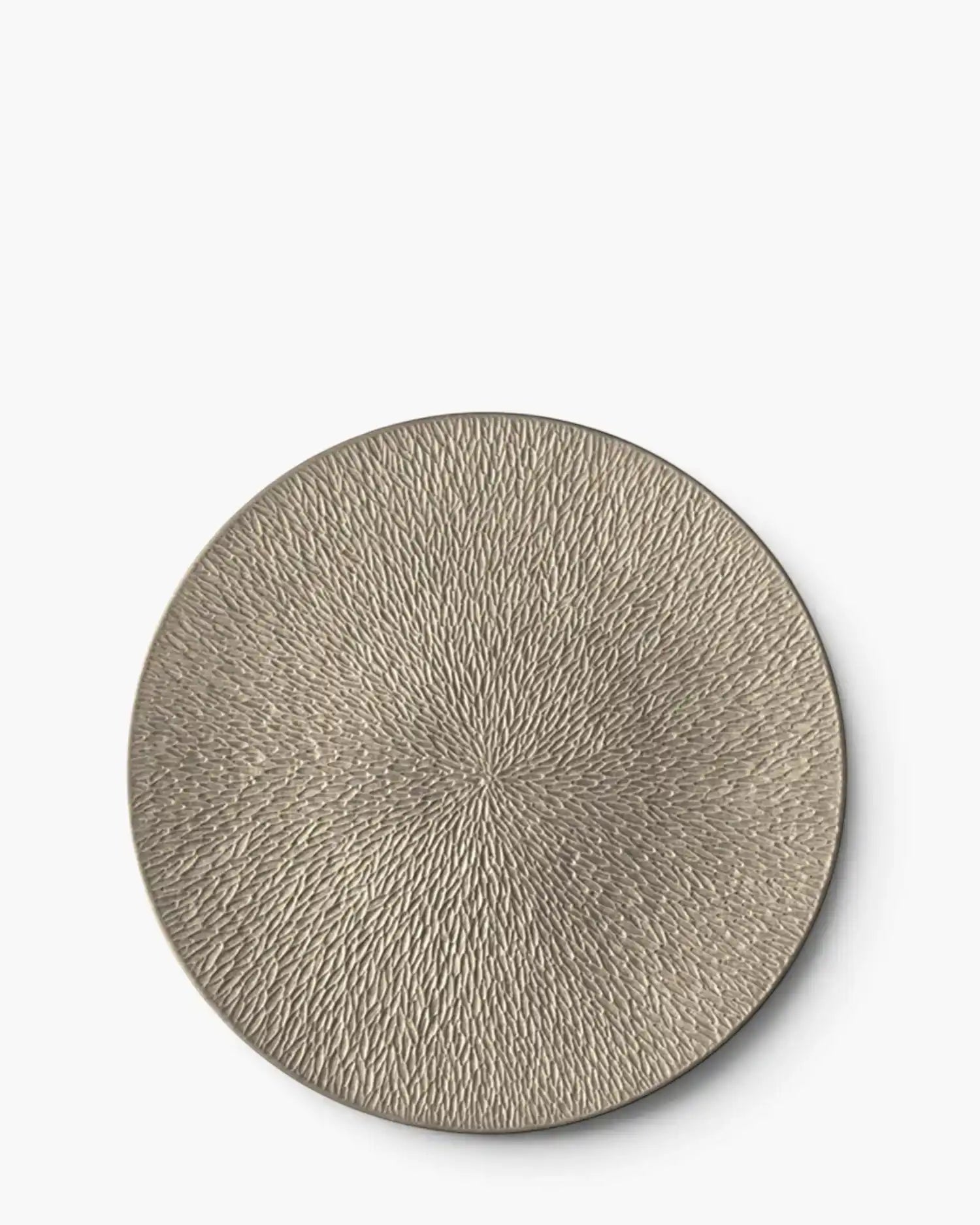 Raynaud Minéral fully engraved coupe dinner plate in Limoges porcelain with coloured decoration Iridescent grey ∅ 32 cm - Buy now on ShopDecor - Discover the best products by RAYNAUD design