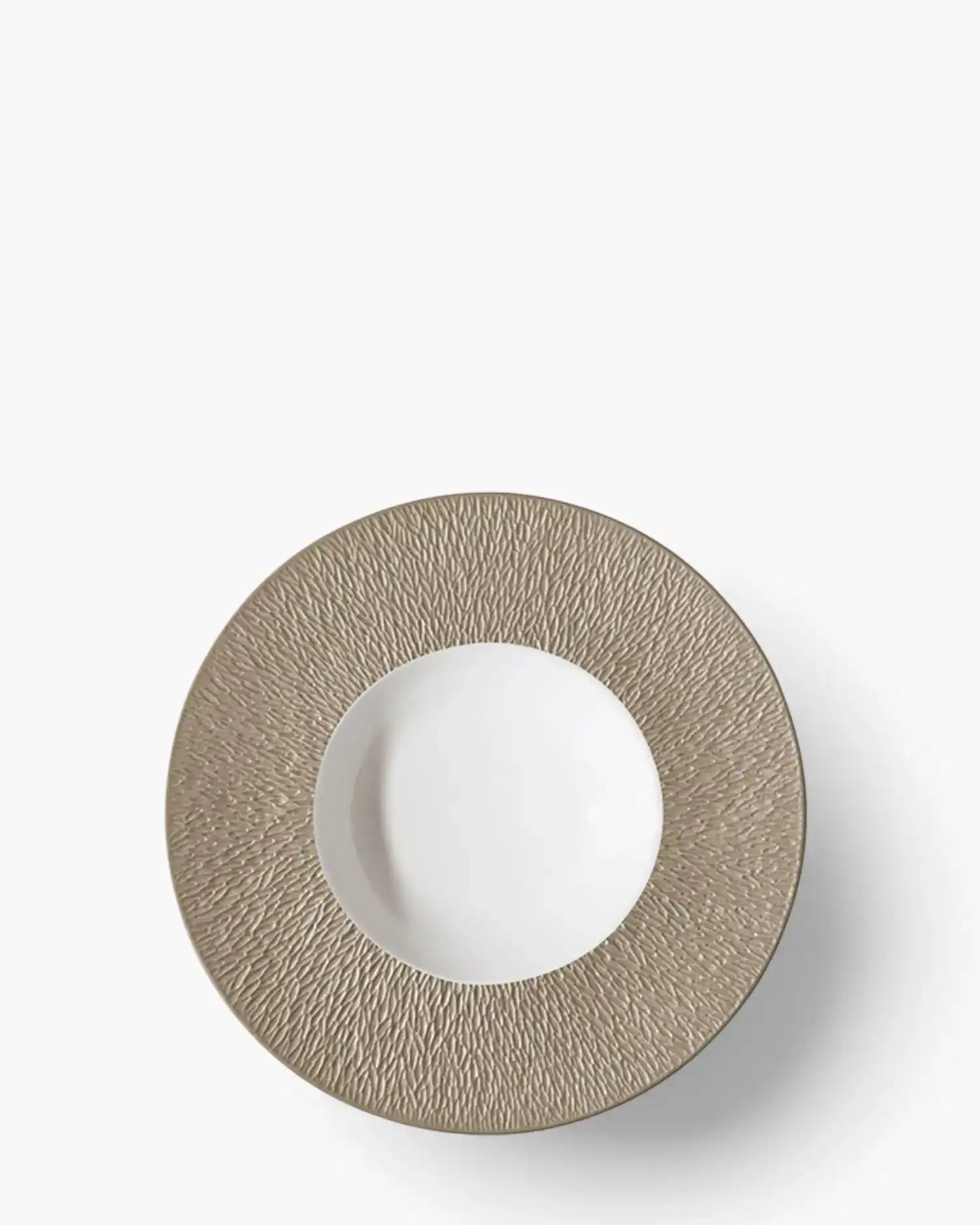 Raynaud Minéral deep plate in Limoges porcelain with coloured decoration Iridescent grey ∅ 27 cm - Buy now on ShopDecor - Discover the best products by RAYNAUD design