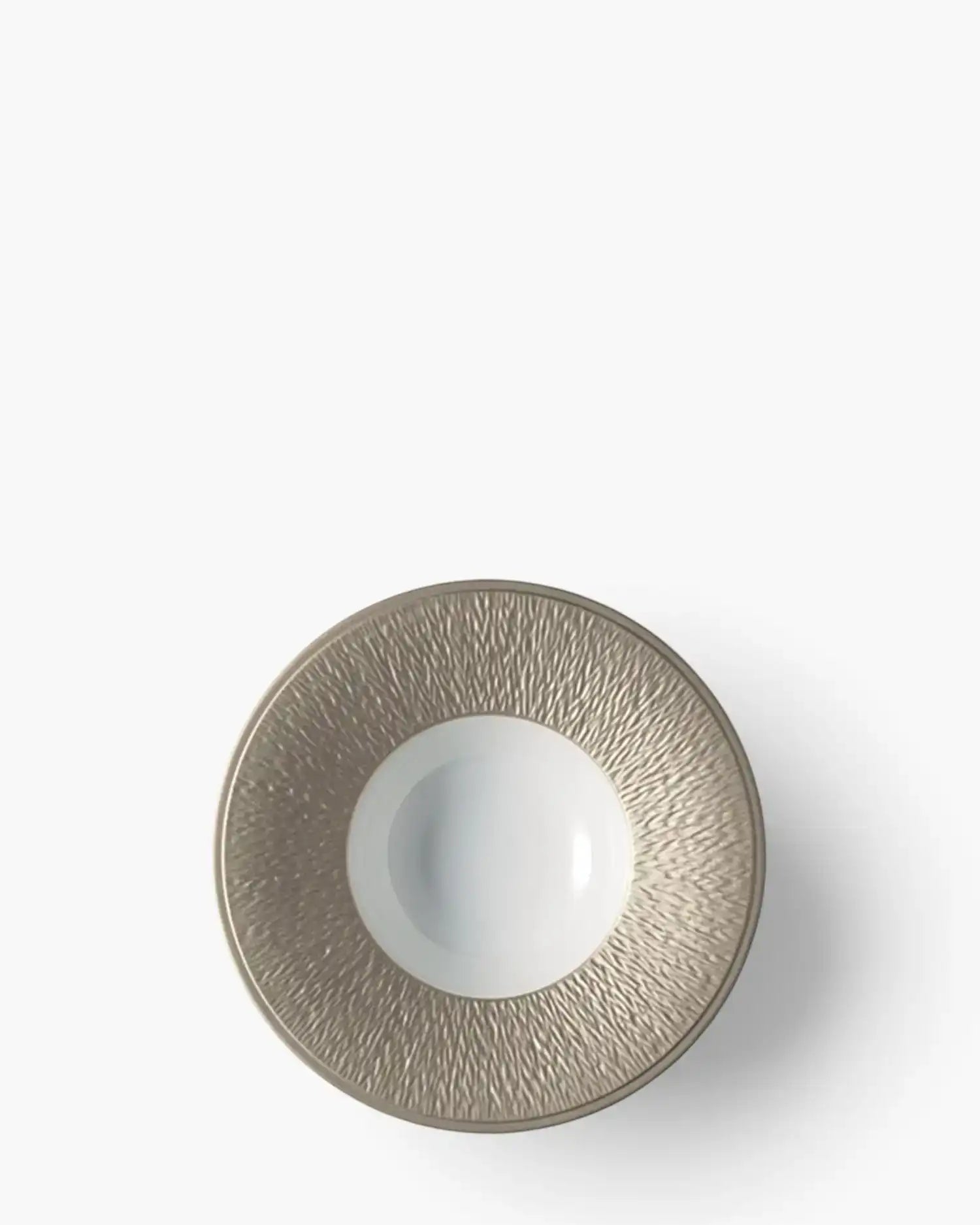 Raynaud Minéral deep plate in Limoges porcelain with coloured decoration Iridescent grey ∅ 22 cm - Buy now on ShopDecor - Discover the best products by RAYNAUD design