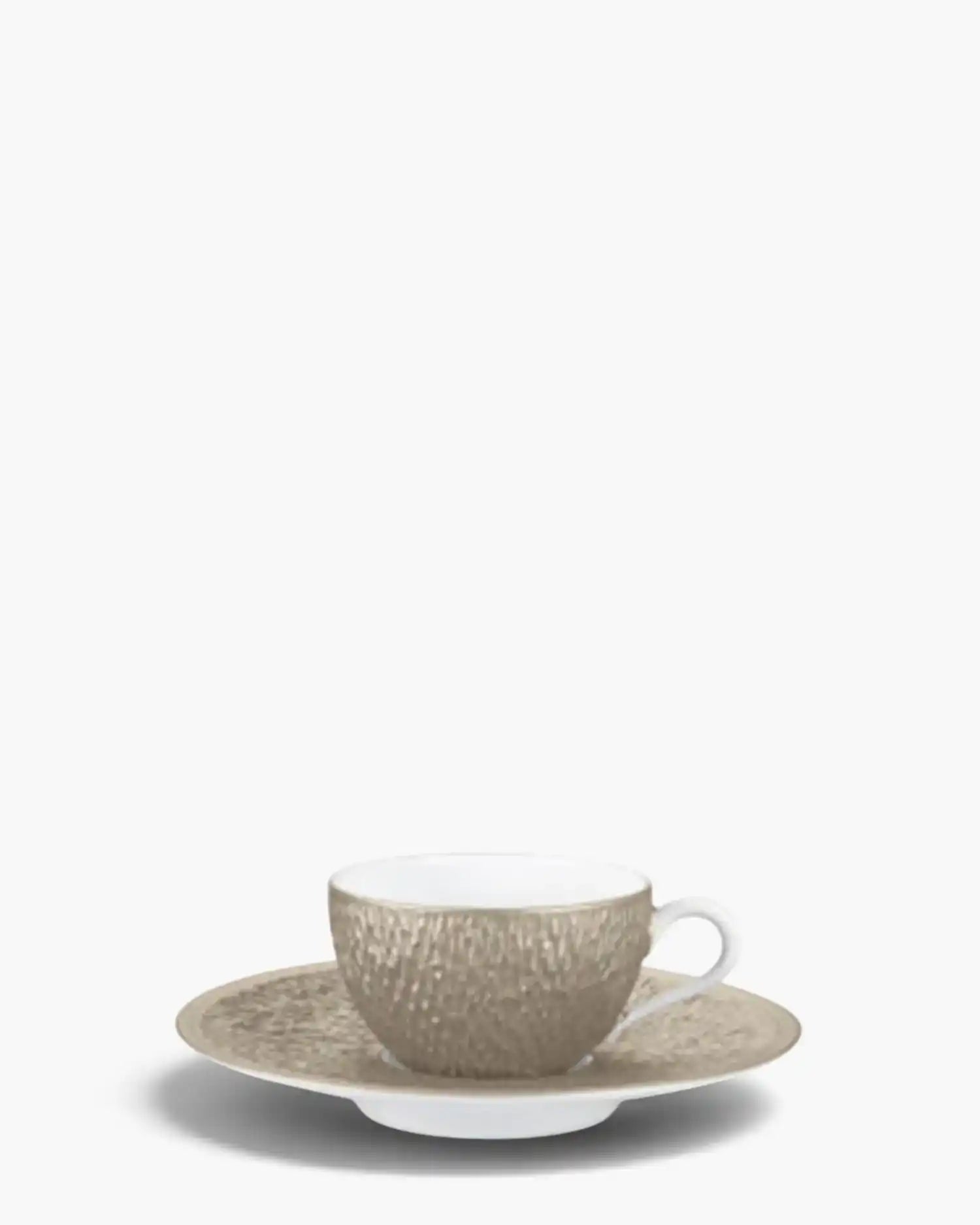 Raynaud Minéral coffee cup with saucer in Limoges porcelain with coloured decoration Iridescent grey Moka - Buy now on ShopDecor - Discover the best products by RAYNAUD design