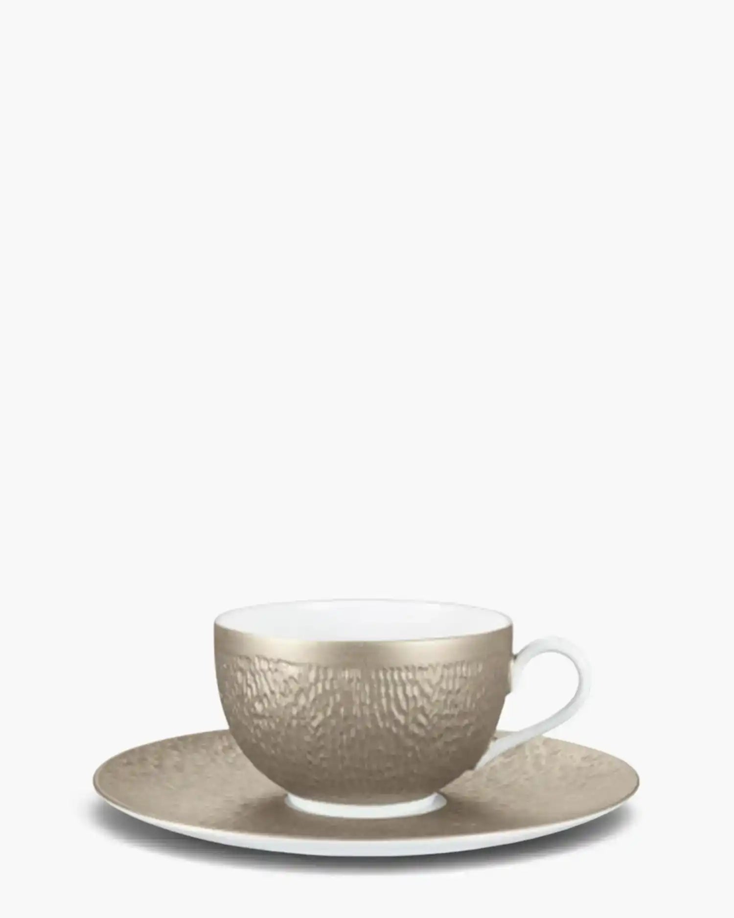 Raynaud Minéral tea cup with saucer in Limoges porcelain with coloured decoration Iridescent grey 25 cl - Buy now on ShopDecor - Discover the best products by RAYNAUD design