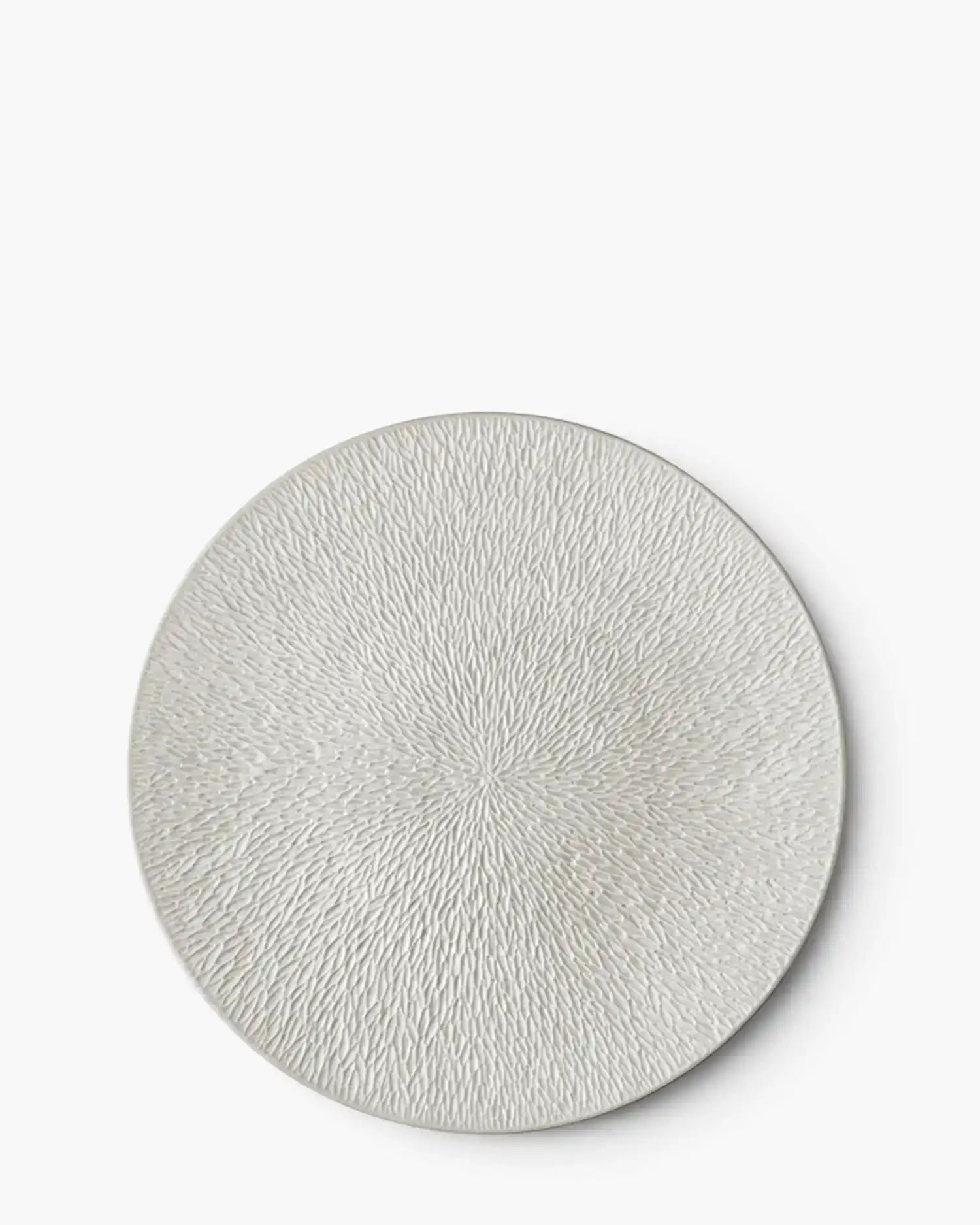 Raynaud Minéral fully engraved coupe dinner plate in Limoges porcelain with coloured decoration Iridescent pearl ∅ 32 cm - Buy now on ShopDecor - Discover the best products by RAYNAUD design