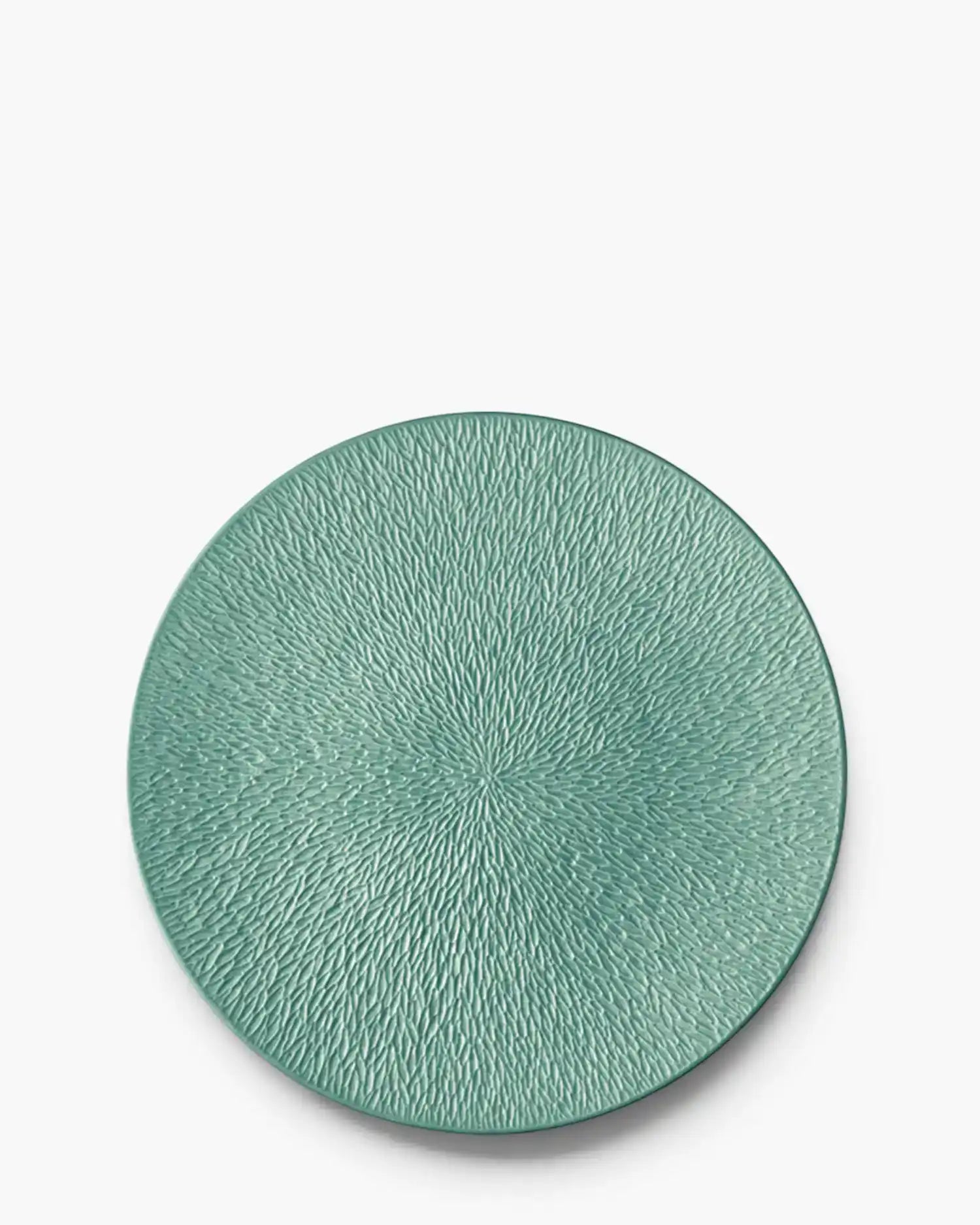Raynaud Minéral fully engraved coupe dinner plate in Limoges porcelain with coloured decoration Iridescent turquoise ∅ 32 cm - Buy now on ShopDecor - Discover the best products by RAYNAUD design