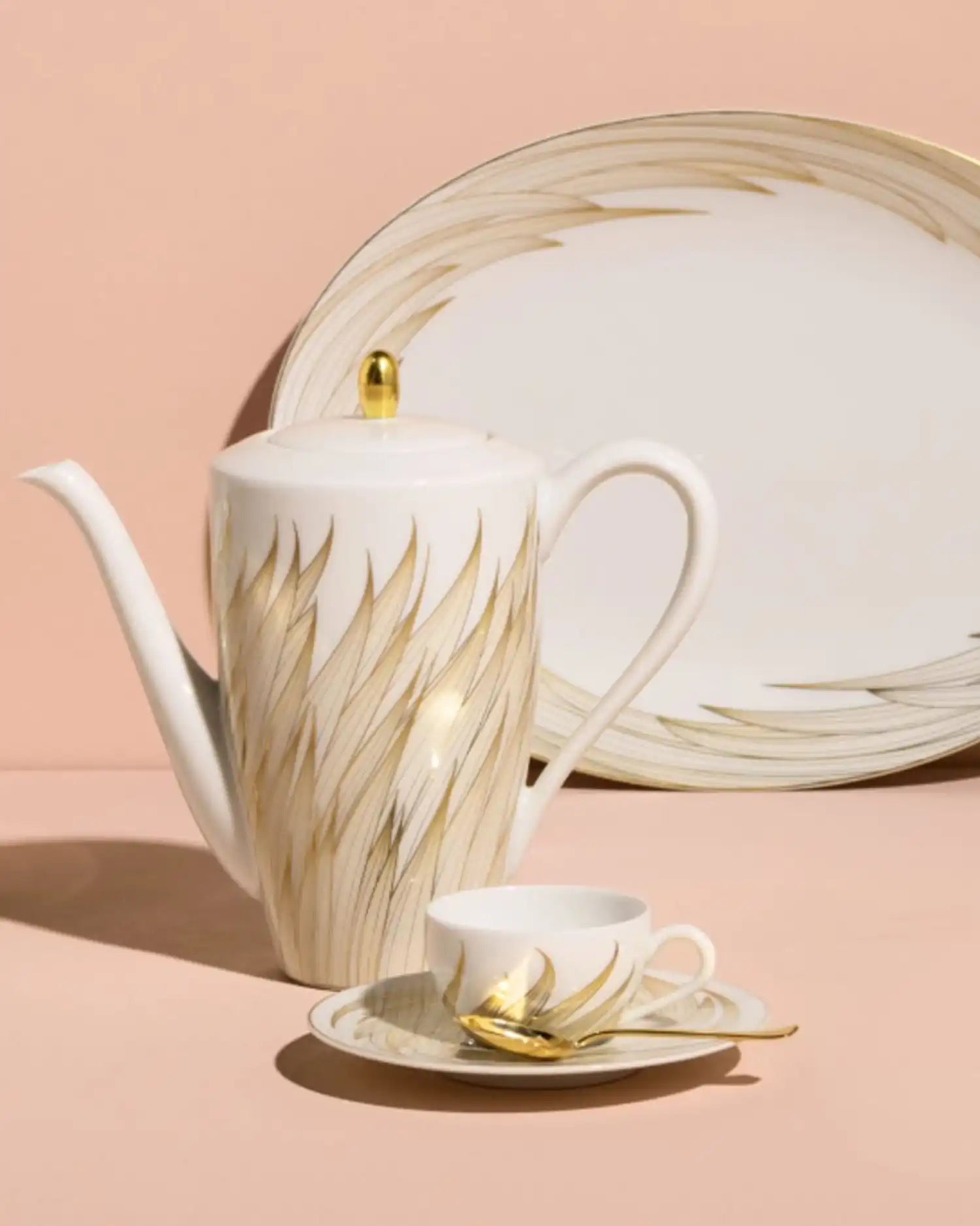 Raynaud Phénix coffee pot in Limoges porcelain with gold decoration - Buy now on ShopDecor - Discover the best products by RAYNAUD design