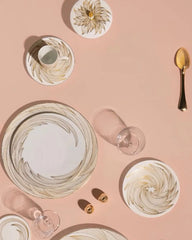 Raynaud Phénix coupe dinner plate in Limoges porcelain with gold decoration - Buy now on ShopDecor - Discover the best products by RAYNAUD design