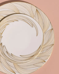 Raynaud Phénix coupe dinner plate in Limoges porcelain with gold decoration - Buy now on ShopDecor - Discover the best products by RAYNAUD design