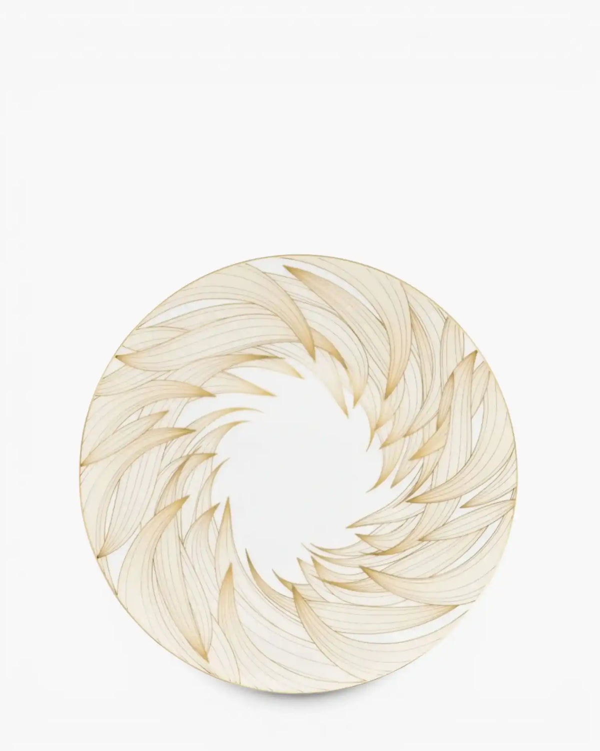 Raynaud Phénix coupe presentation plate in Limoges porcelain with gold decoration ∅ 32 cm - Buy now on ShopDecor - Discover the best products by RAYNAUD design