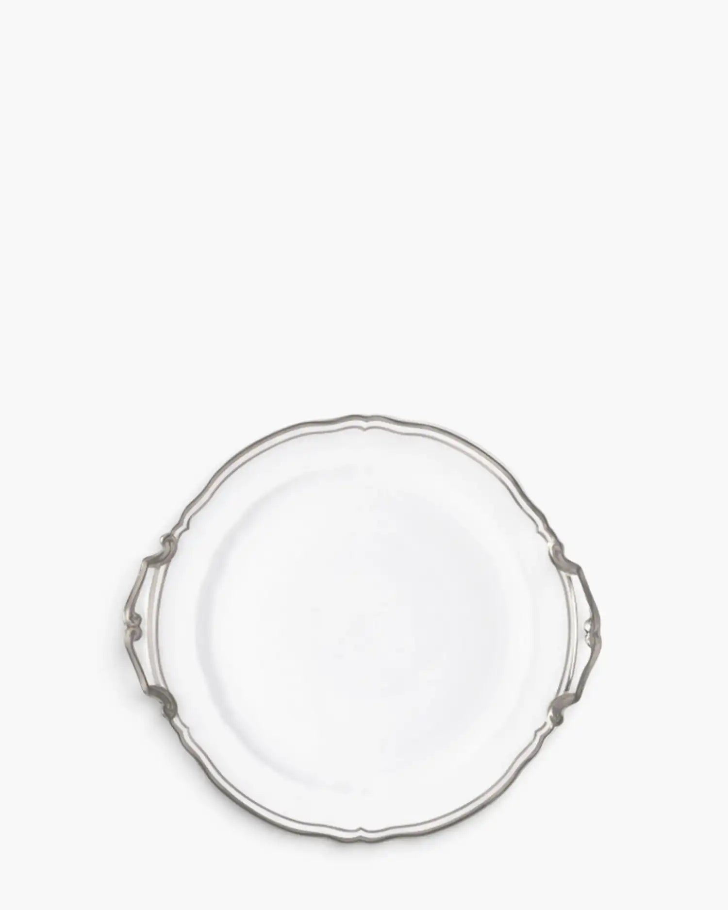 Raynaud Polka cake serving plate with handles in Limoges porcelain Platinum ∅ 25 cm - Buy now on ShopDecor - Discover the best products by RAYNAUD design