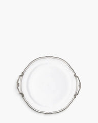 Raynaud Polka cake serving plate with handles in Limoges porcelain Platinum ∅ 25 cm - Buy now on ShopDecor - Discover the best products by RAYNAUD design