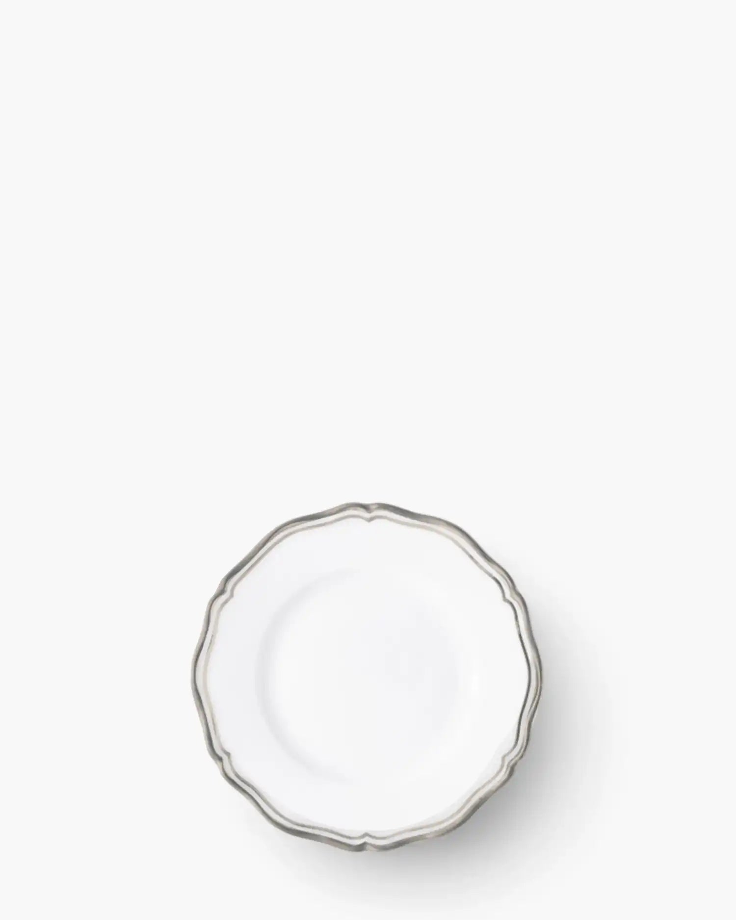 Raynaud Polka rim dinner plate in Limoges porcelain Platinum ∅ 16 cm - Buy now on ShopDecor - Discover the best products by RAYNAUD design