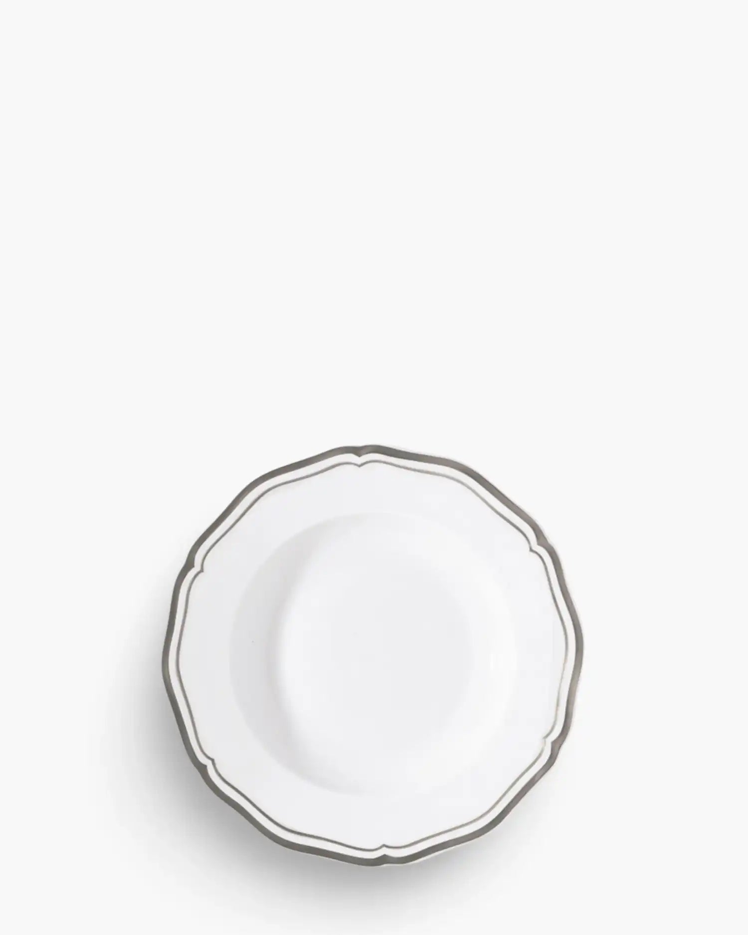 Raynaud Polka deep plate in Limoges porcelain Platinum ∅ 23 cm - Buy now on ShopDecor - Discover the best products by RAYNAUD design