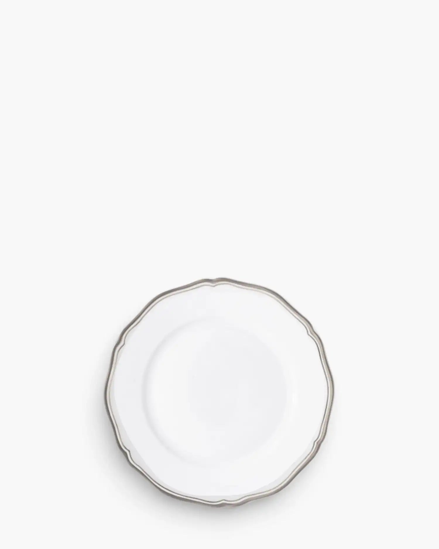 Raynaud Polka rim dinner plate in Limoges porcelain Platinum ∅ 19 cm - Buy now on ShopDecor - Discover the best products by RAYNAUD design