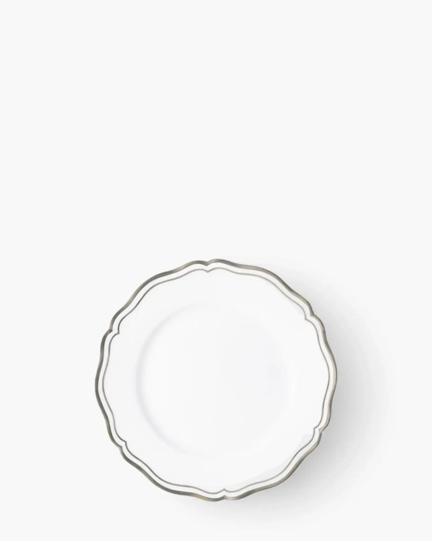 Raynaud Polka rim dinner plate in Limoges porcelain Platinum ∅ 22 cm - Buy now on ShopDecor - Discover the best products by RAYNAUD design