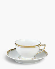 Raynaud Polka tea cup with saucer in Limoges porcelain Gold 25 cl - Buy now on ShopDecor - Discover the best products by RAYNAUD design