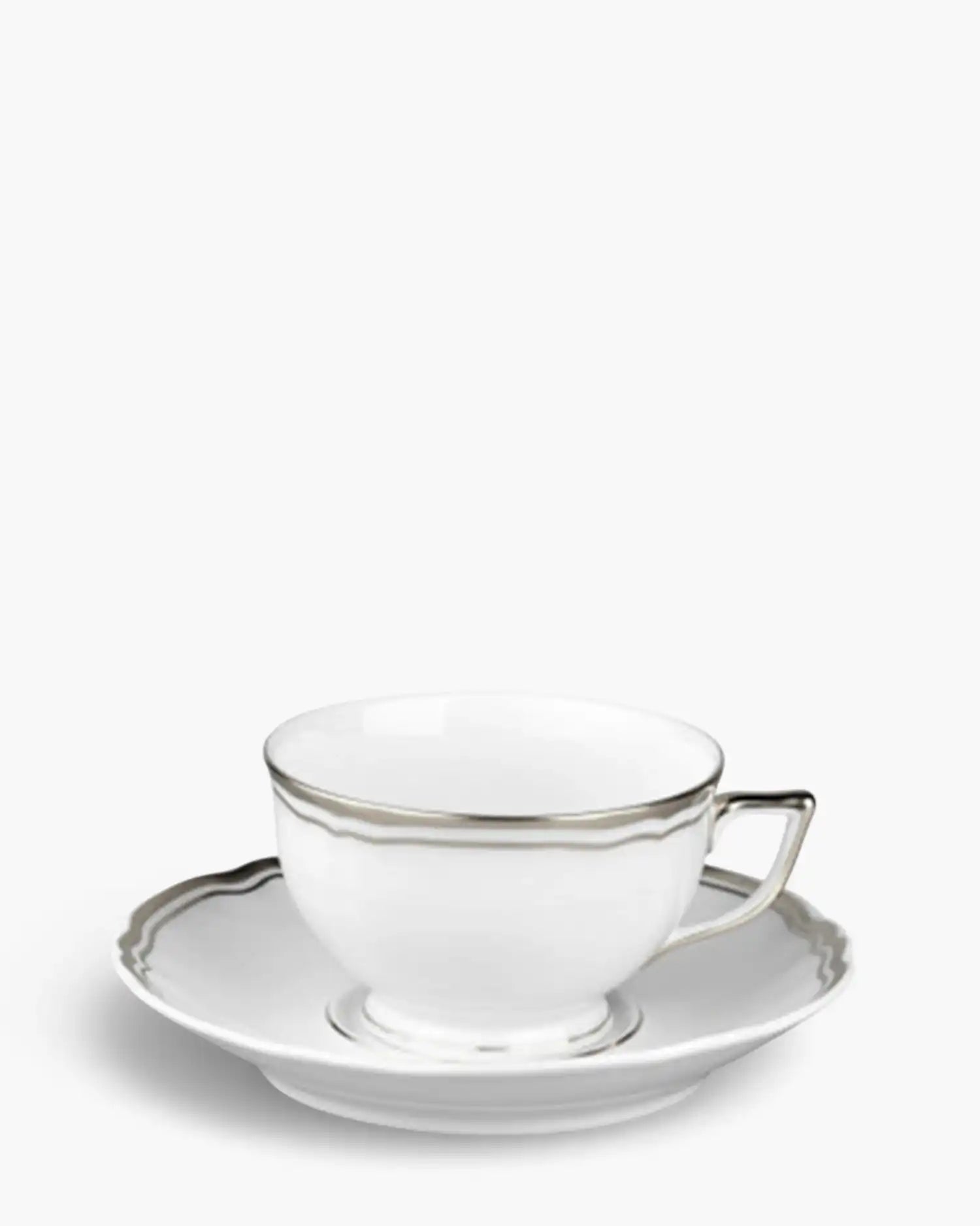 Raynaud Polka tea cup with saucer in Limoges porcelain Platinum 25 cl - Buy now on ShopDecor - Discover the best products by RAYNAUD design