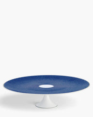 Raynaud Trésor petit four stand in Limoges porcelain with coloured decoration Blue Trésor ∅ 27 cm - Buy now on ShopDecor - Discover the best products by RAYNAUD design