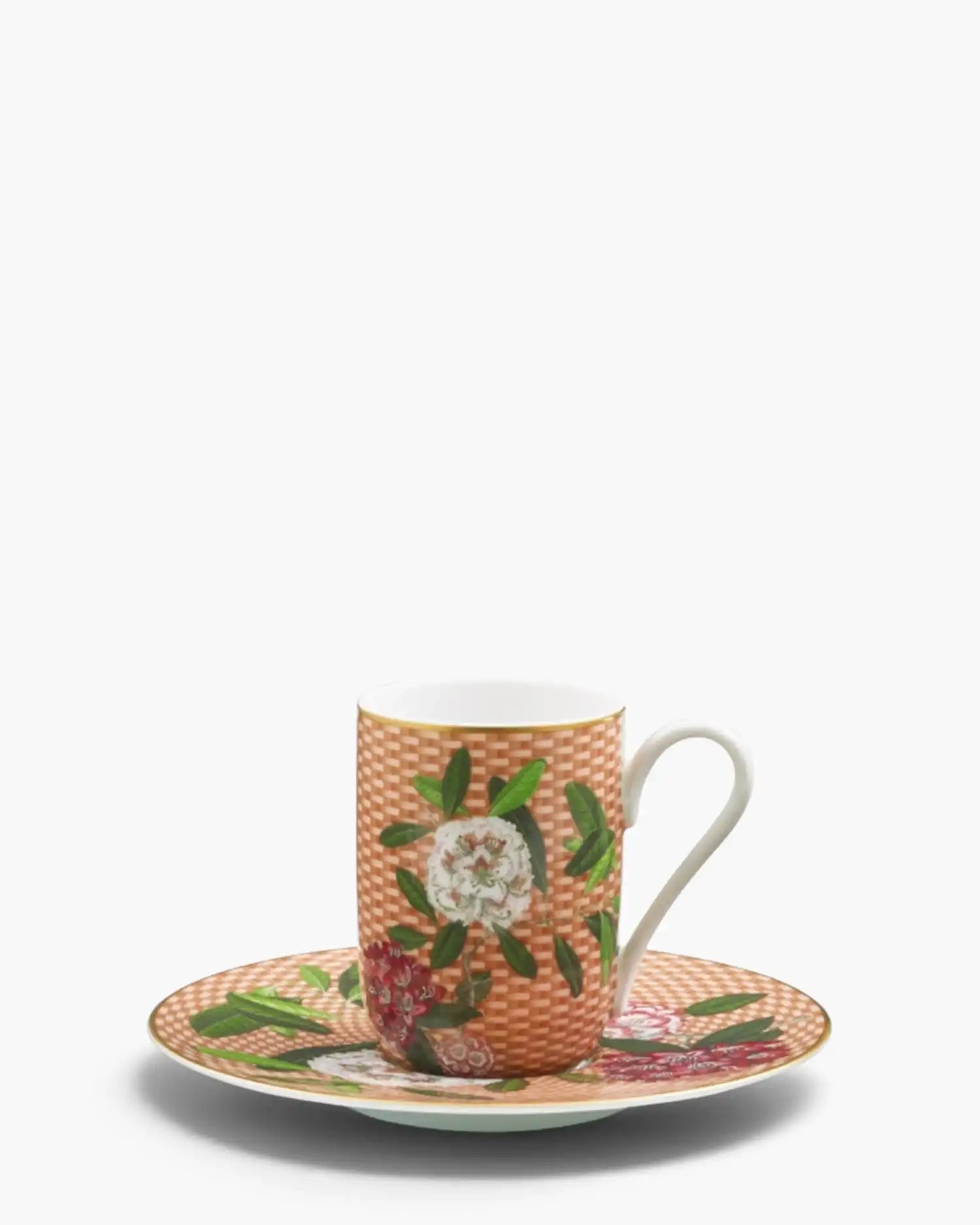 Raynaud Trésor Fleuri coffee cup with saucer in Limoges porcelain with coloured decoration Beige Rhododendron Espresso - Buy now on ShopDecor - Discover the best products by RAYNAUD design